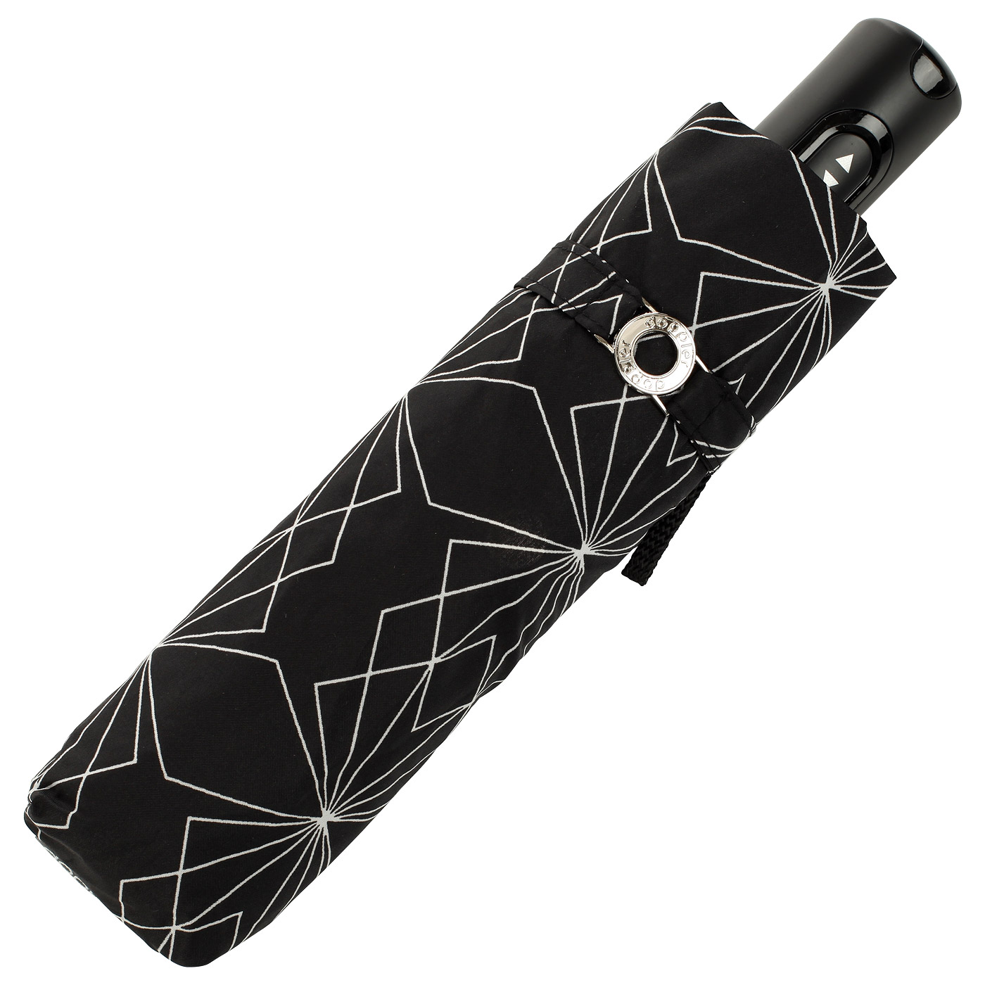 Черный зонт с узором Doppler Paris