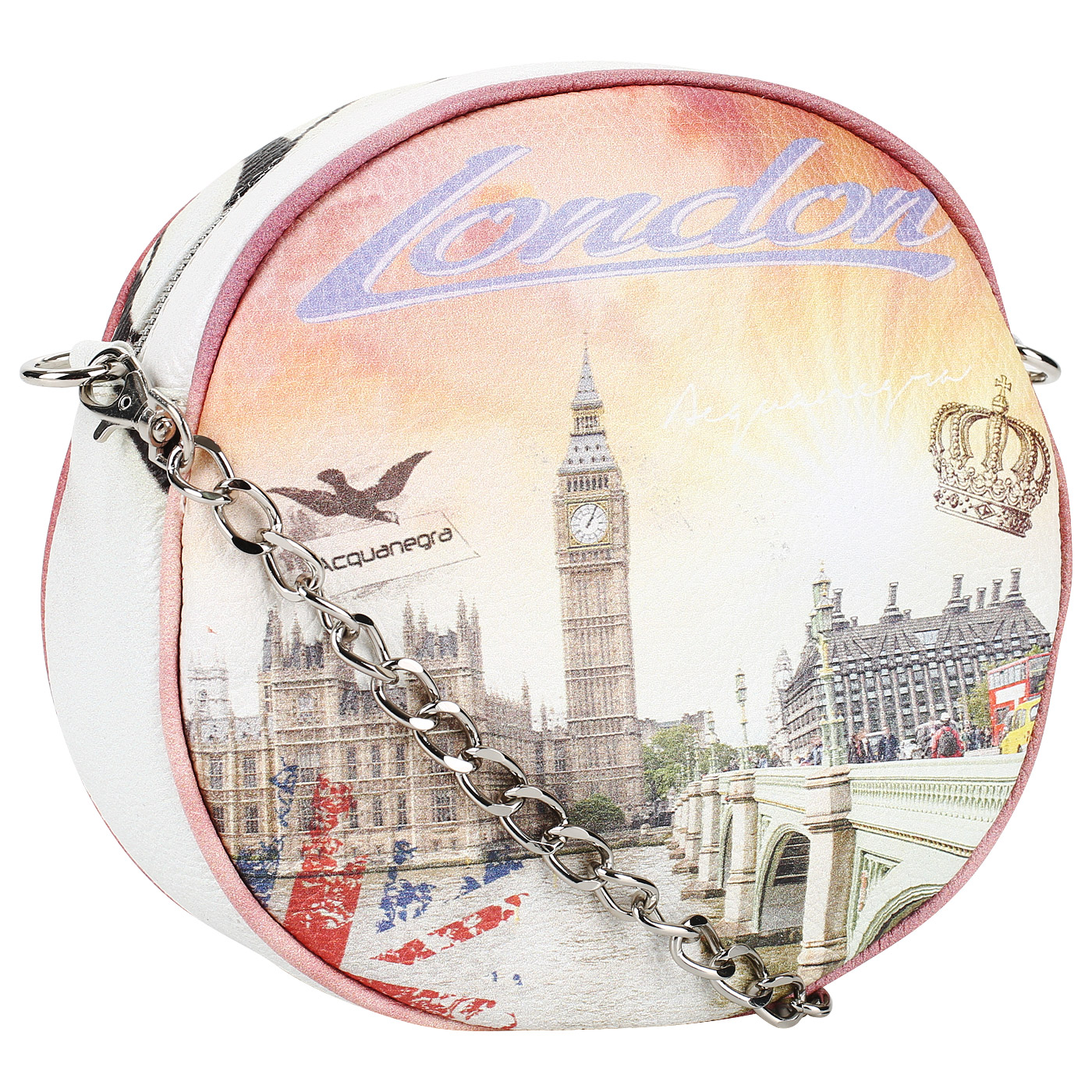 Круглая кожаная сумочка Acquanegra London