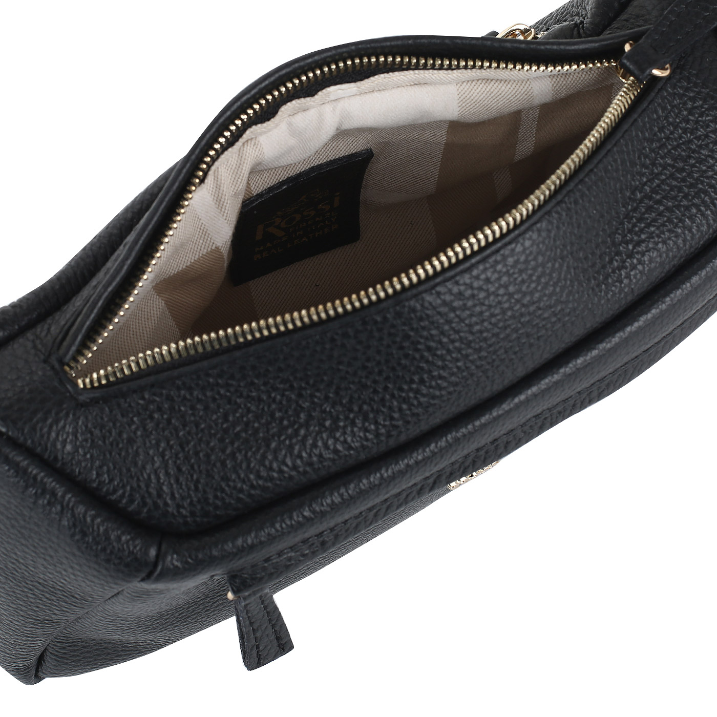 Черная сумка на пояс Bruno Rossi 