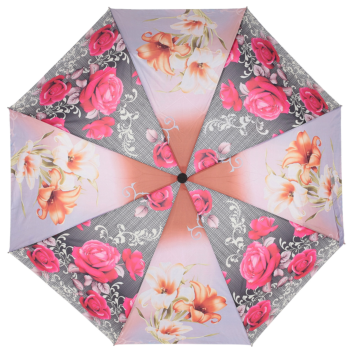 Складной зонт с цветным принтом Raindrops 