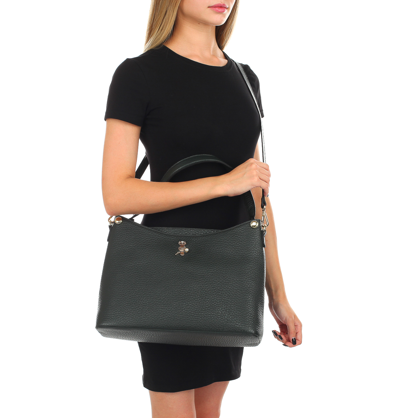 Кожаная сумка с тремя отделами Chatte 