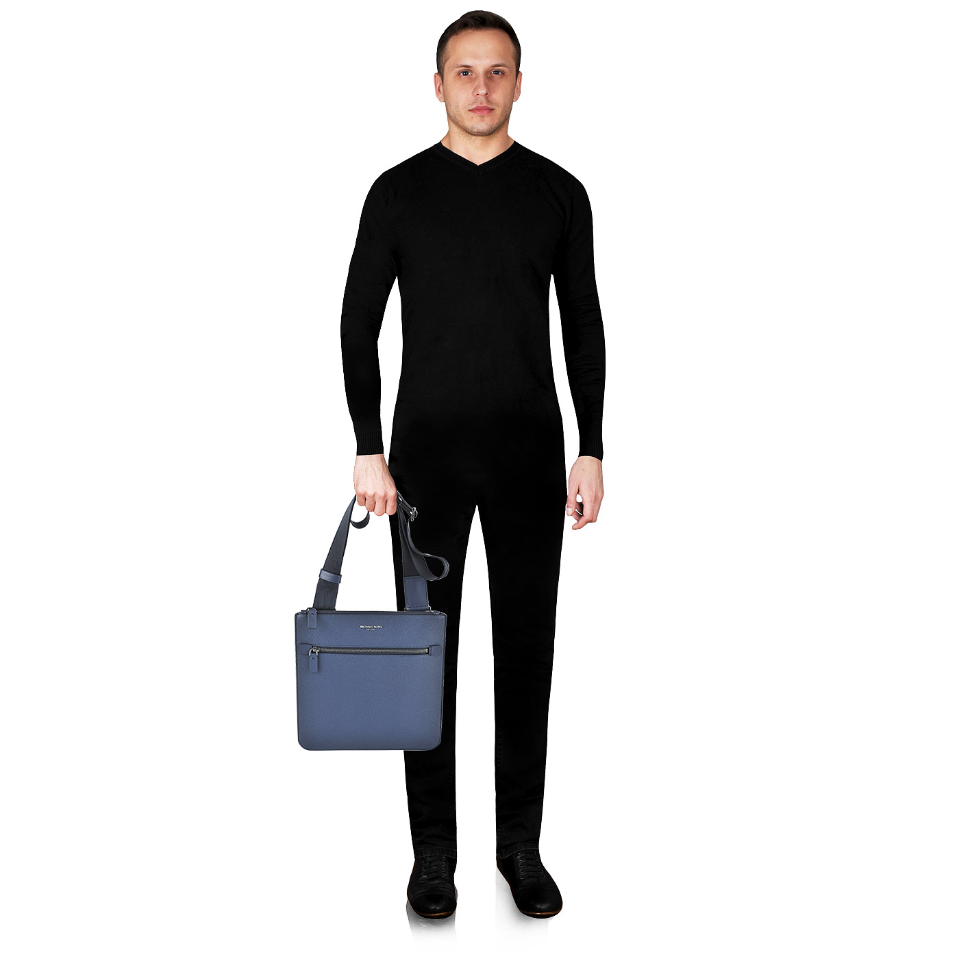 Мужская кожаная сумка через плечо Michael Kors Men Harrison