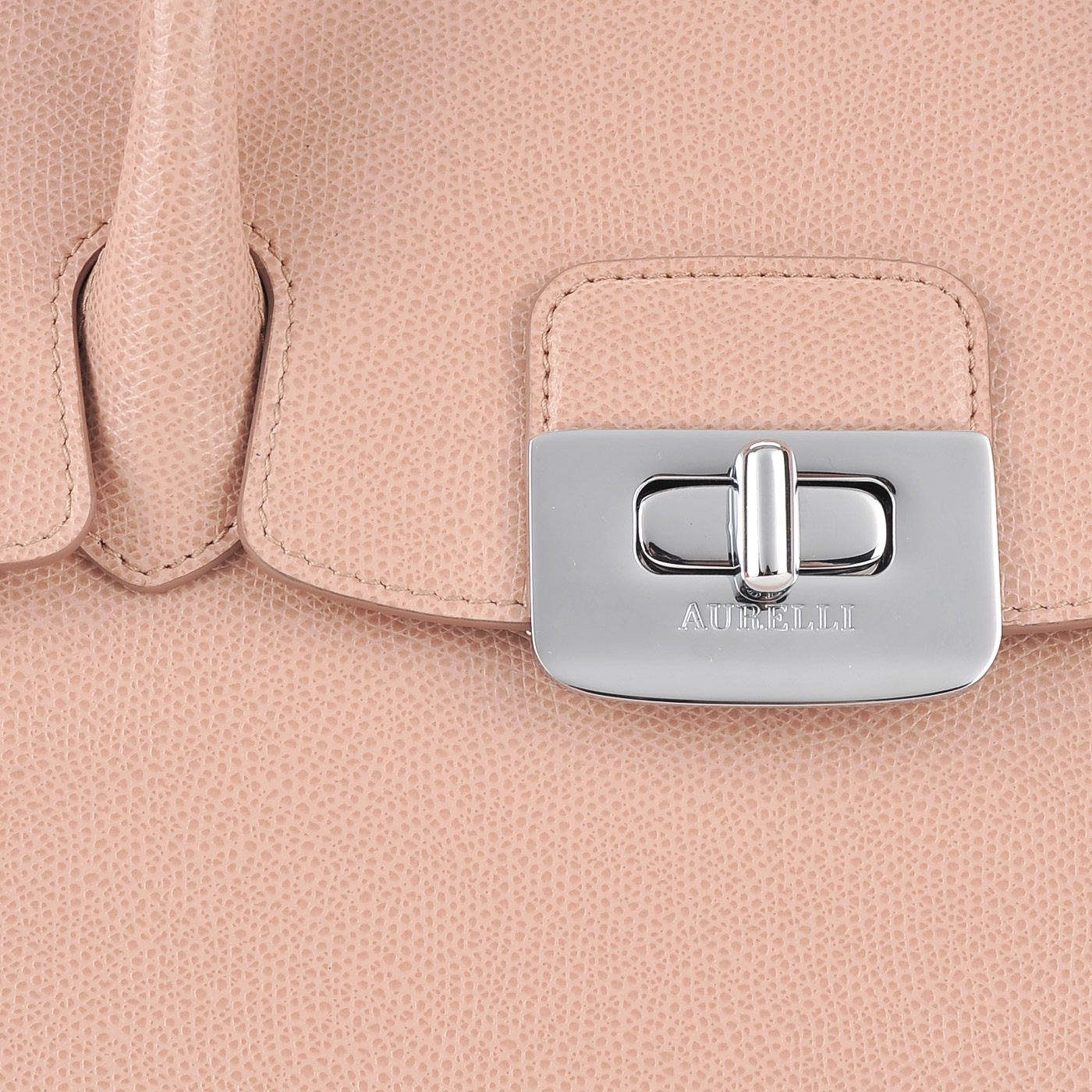 Вместительная пудровая сумка из натуральной кожи Aurelli Alma