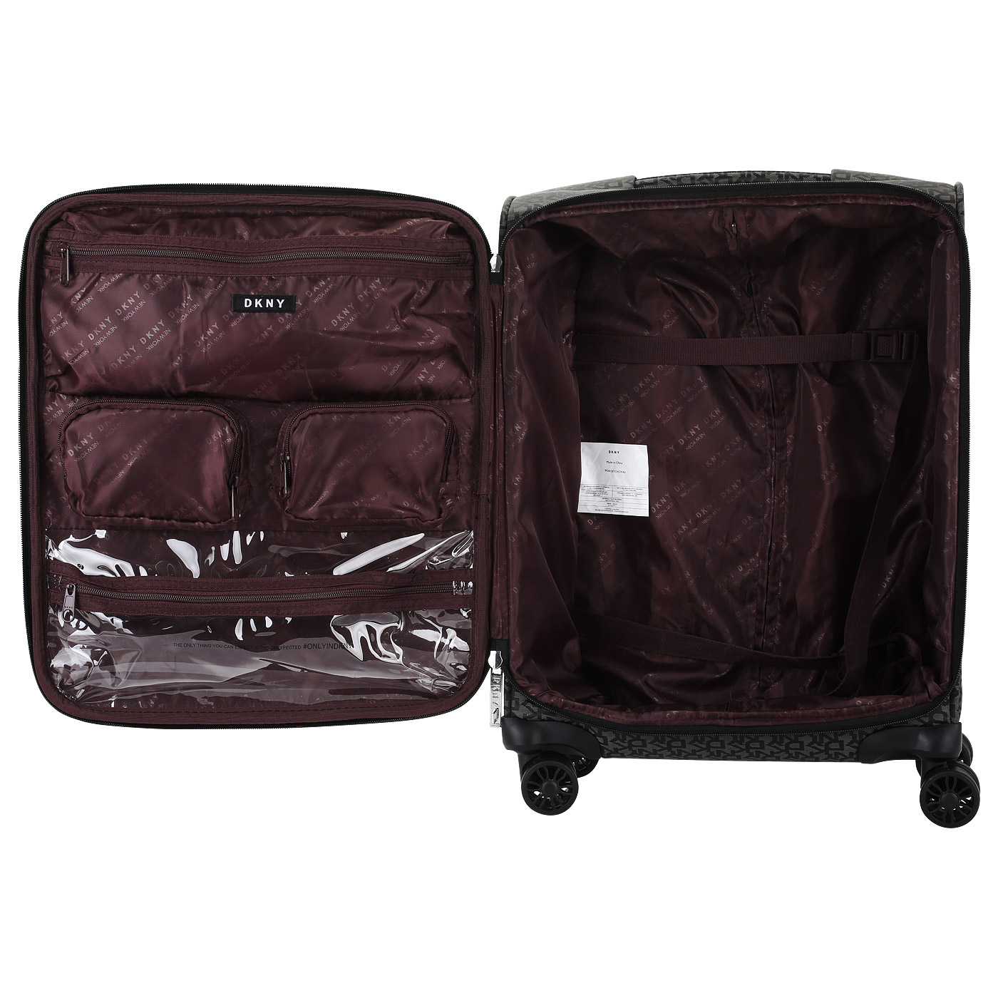 Чемодан маленький S тканевый с кодовым замком DKNY DKNY-090 Signature softs