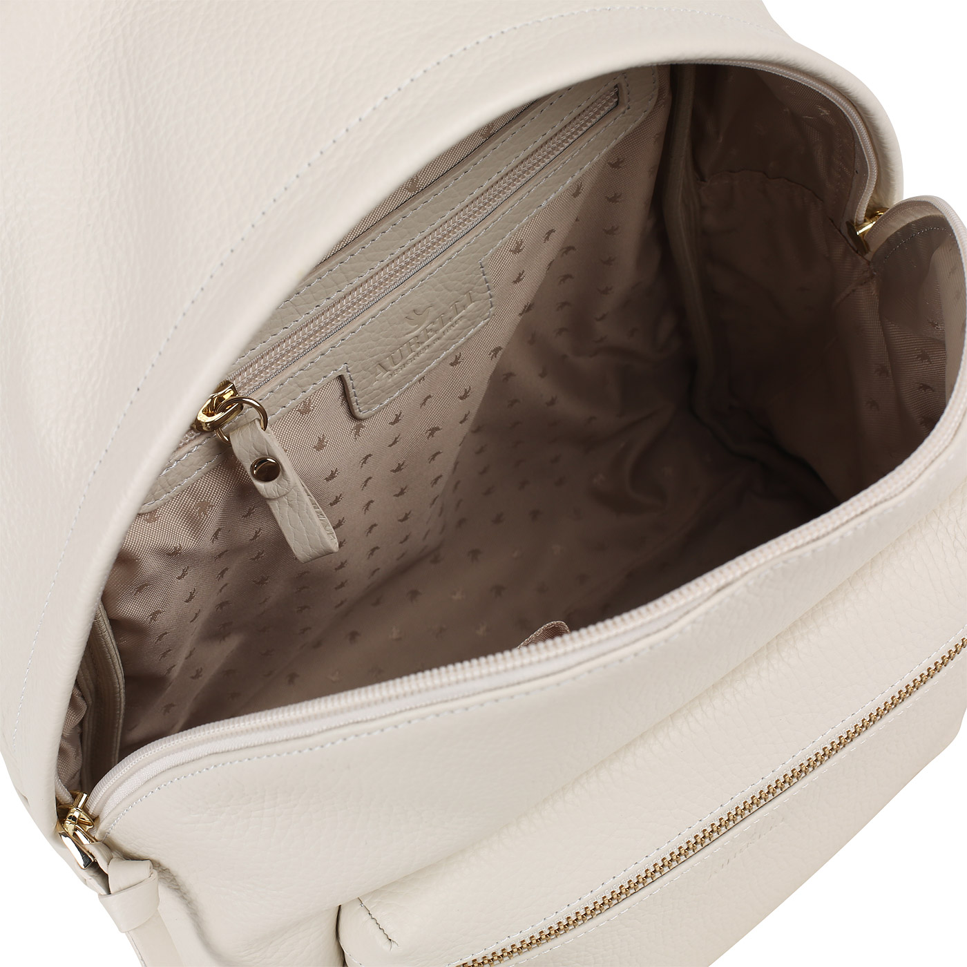 Кожаный рюкзак на молнии Aurelli Soft