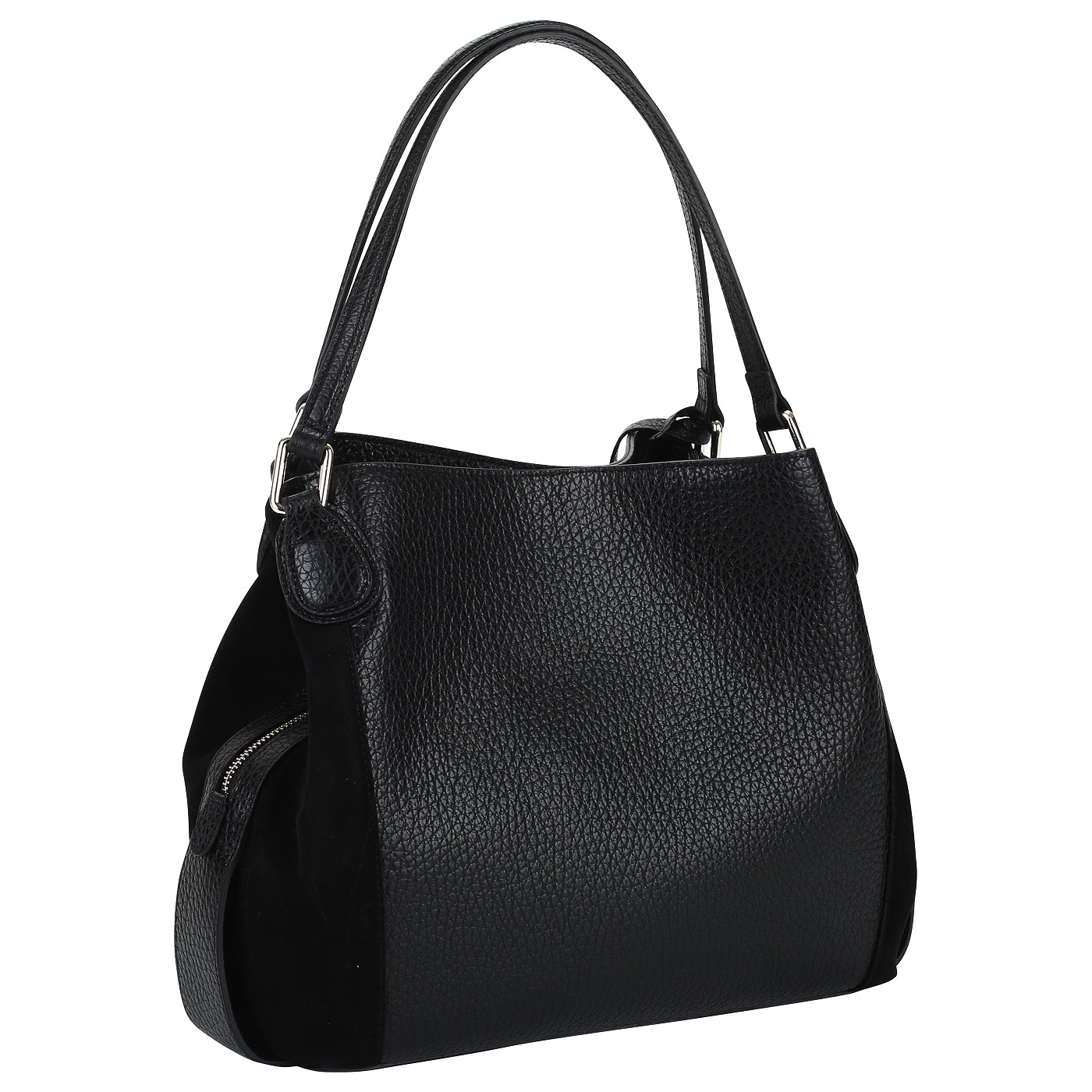 Черная сумка из кожи Aurelli 