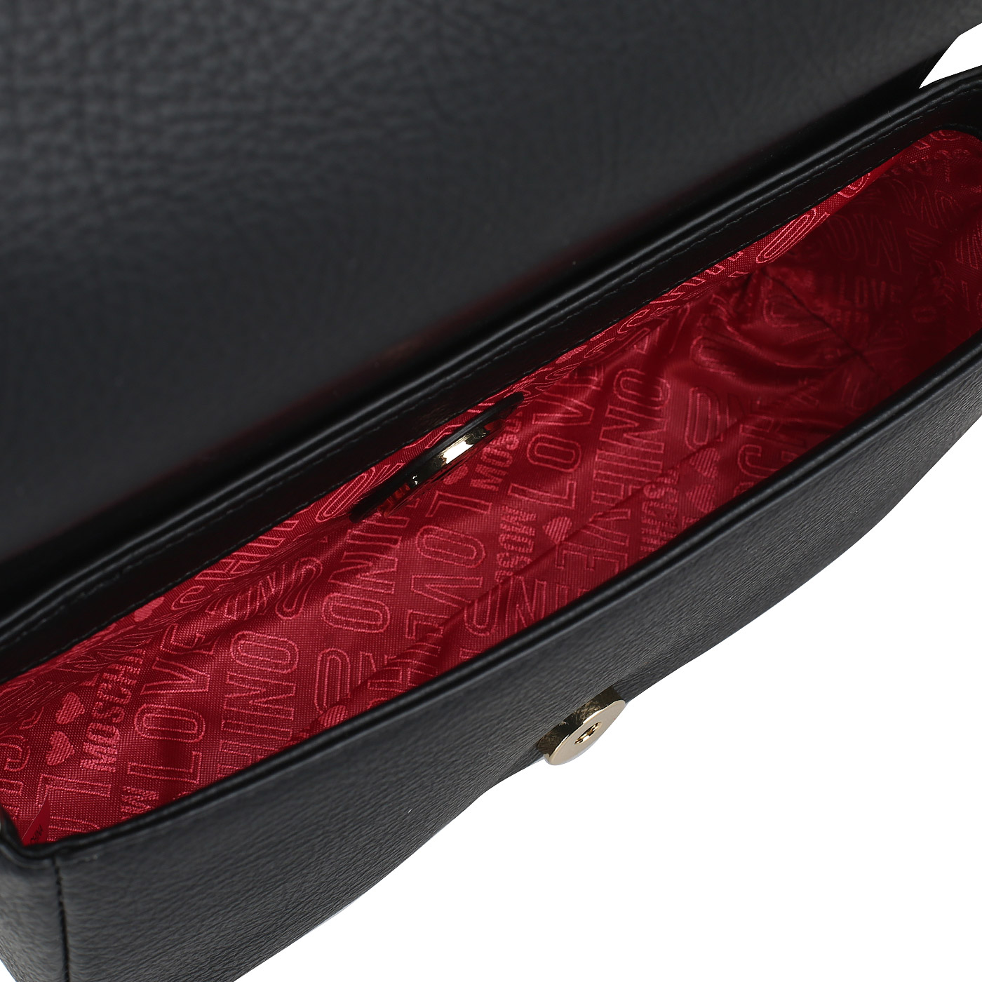 Черная сумочка через плечо Love Moschino Lettering LM