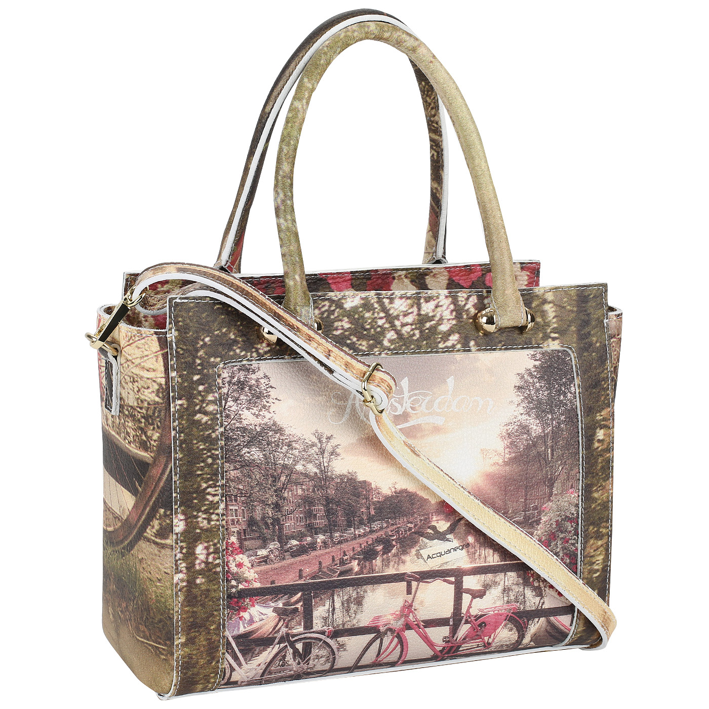 Кожаная сумка с двумя отделениями Acquanegra Amsterdam