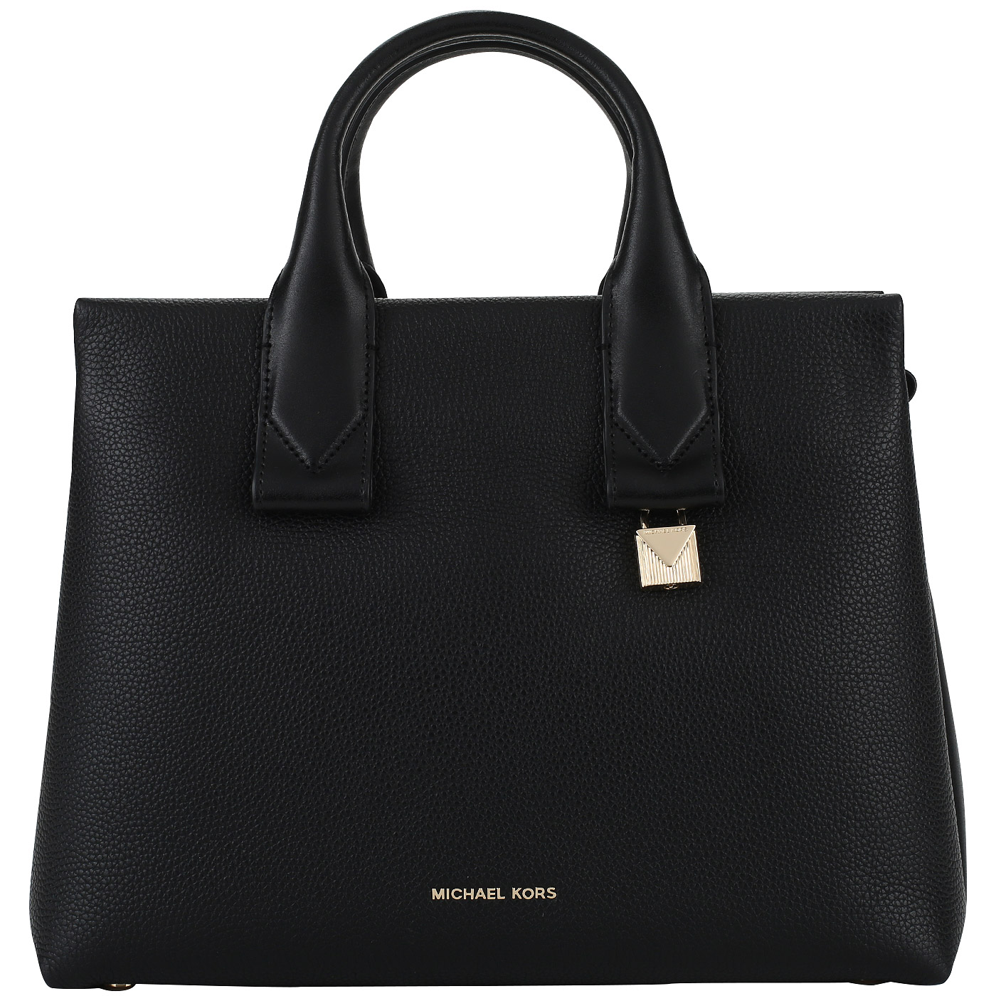 Michael Kors Черная кожаная сумка со съемным ремешком