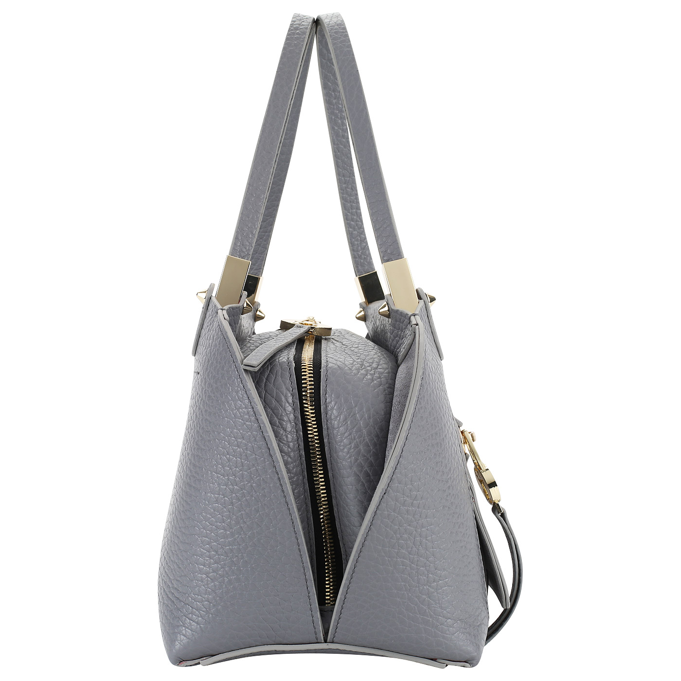 Сумка из серой кожи Carlo Salvatelli Cervino