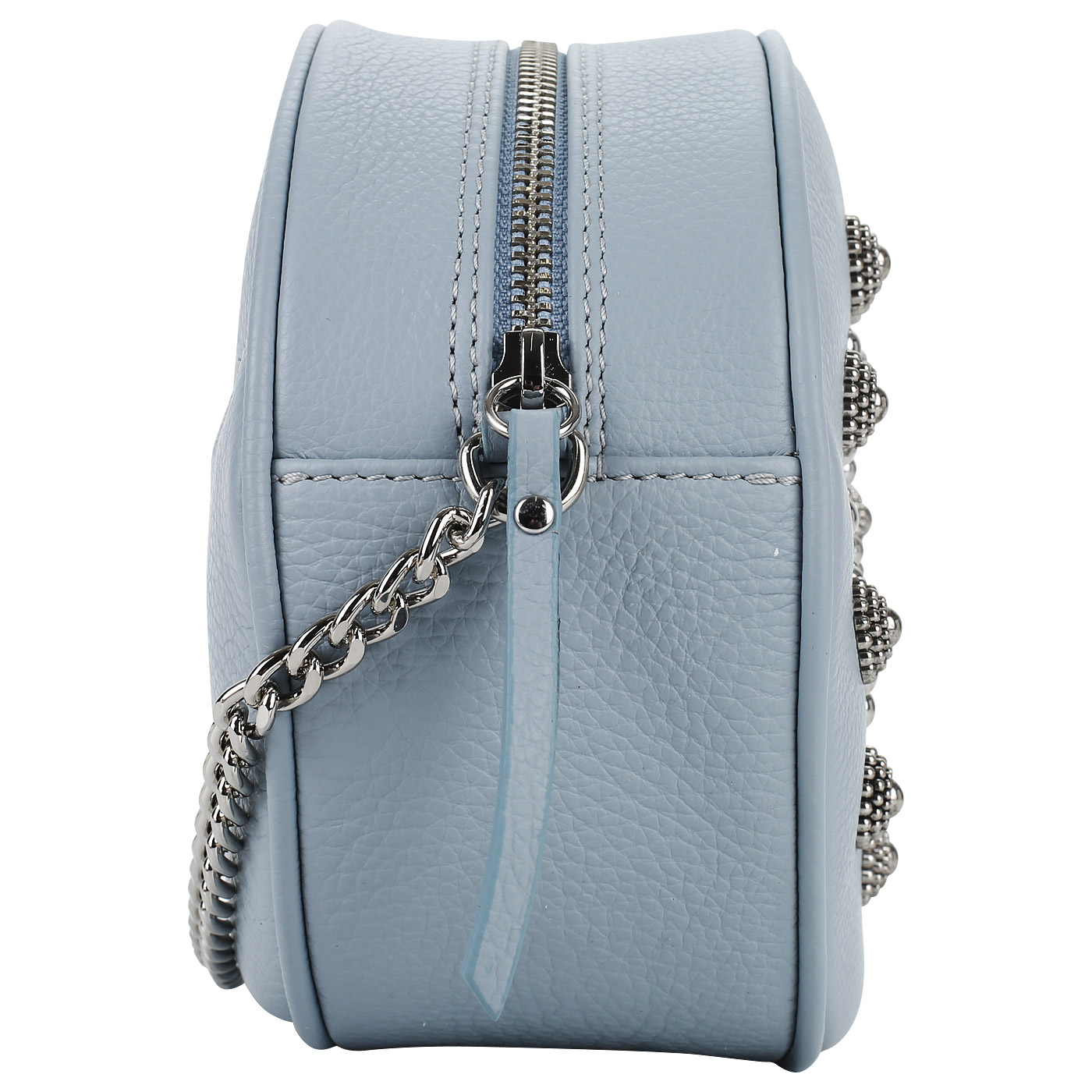 Круглая сумочка с клепками Marina Creazioni 