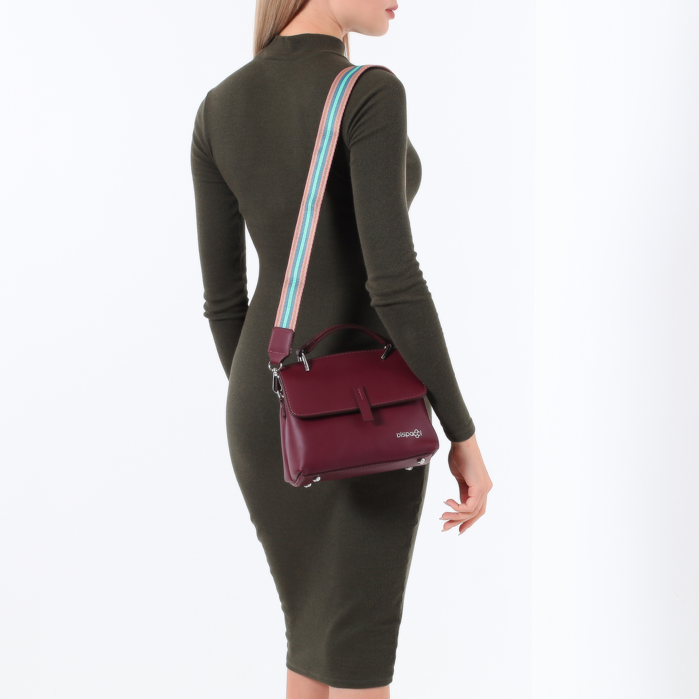 Бордовая сумка из экокожи Dispacci 