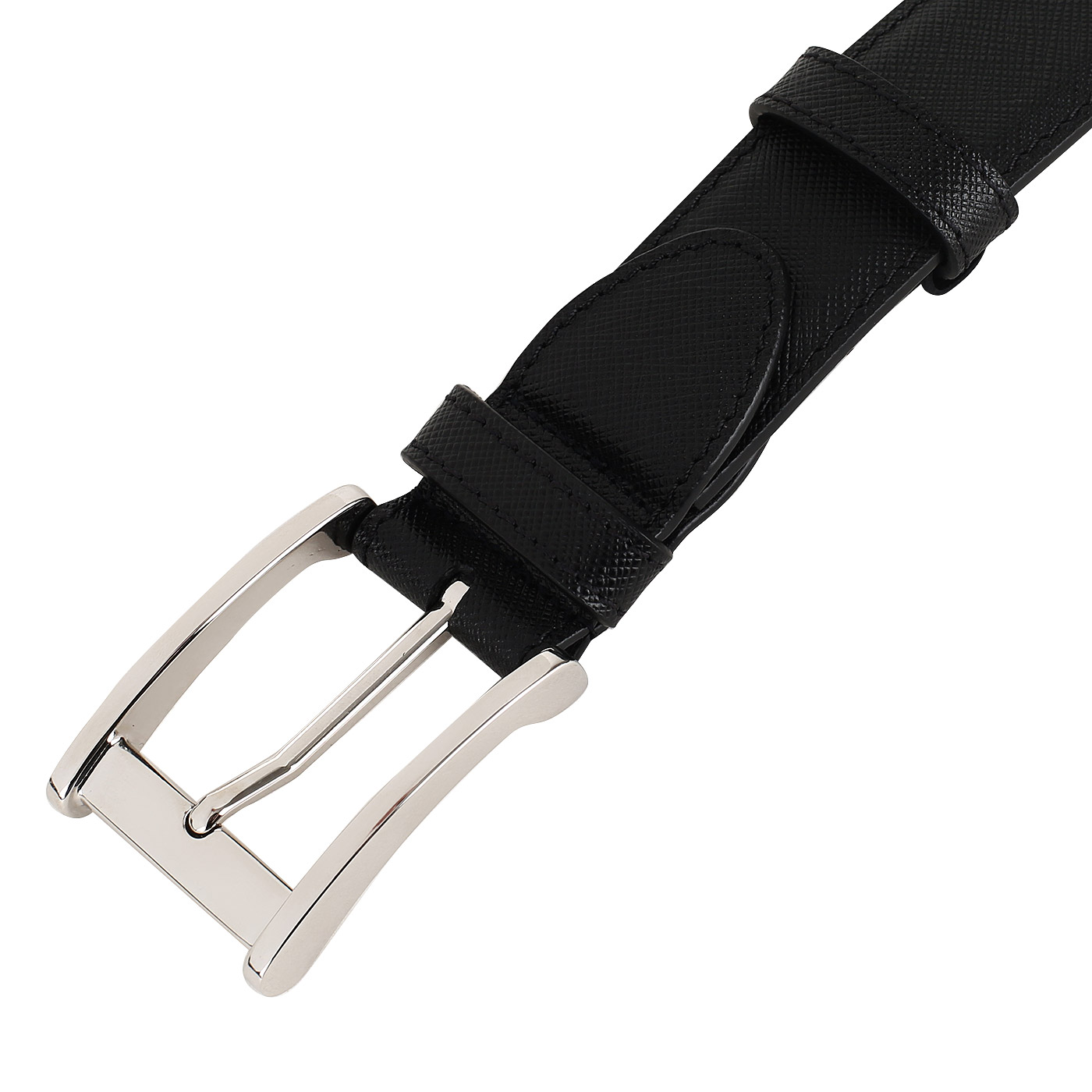 Ремень из черного сафьяна Neri Karra 