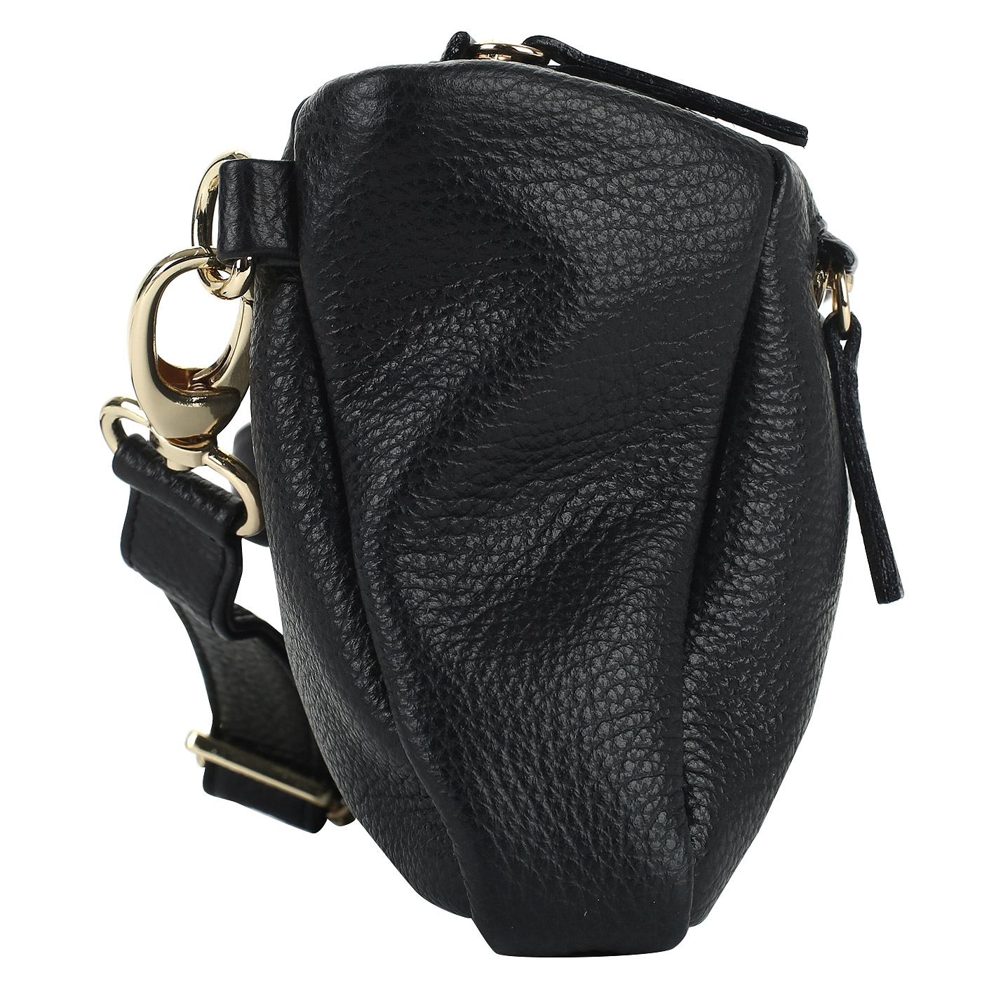 Черная сумка на пояс Bruno Rossi 