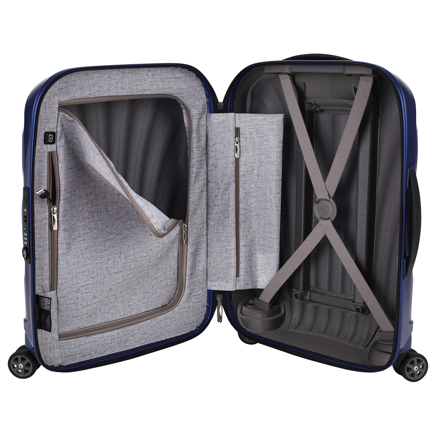 Чемодан для ручной клади из материала Curv с кодовым замком Samsonite C-Lite