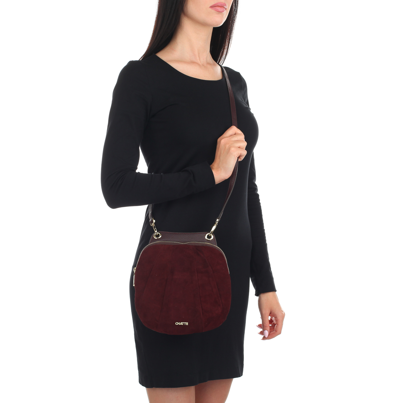 Комбинированная сумочка через плечо Chatte 