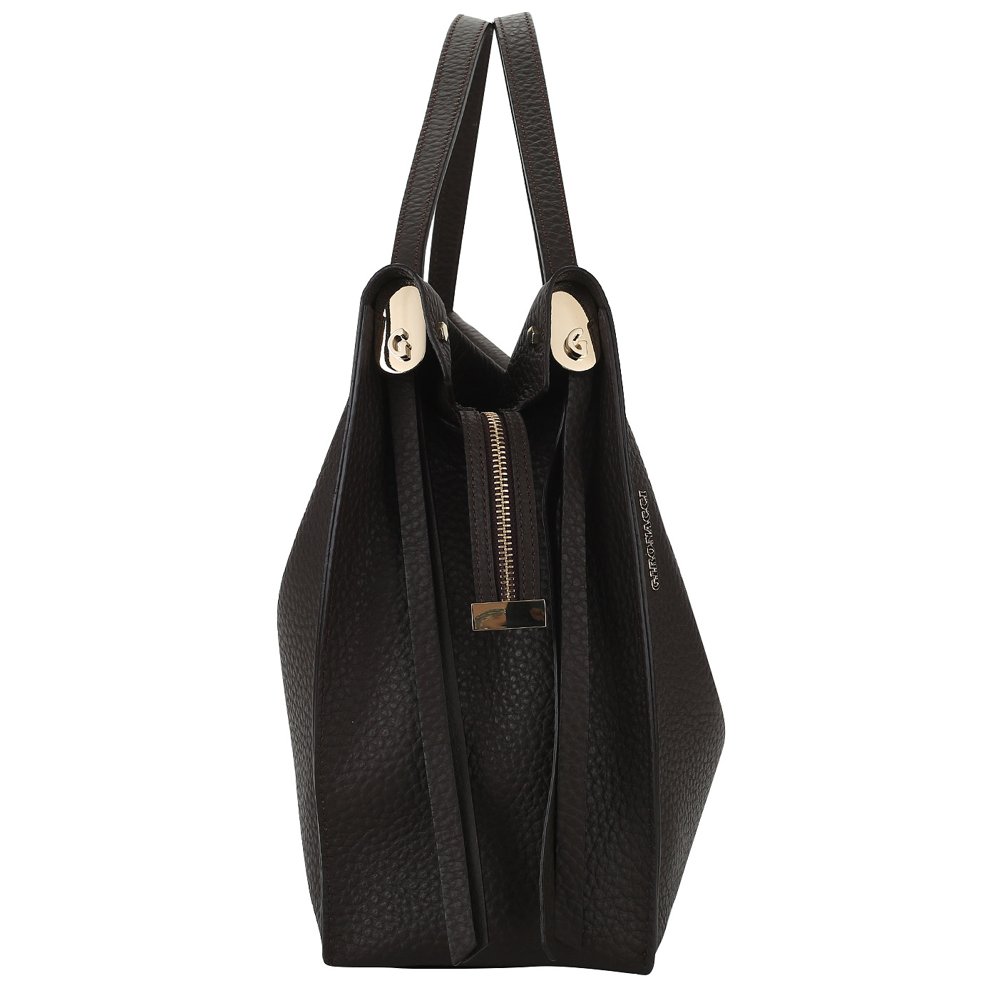 Сумка-хобо из коричневой кожи Gironacci 