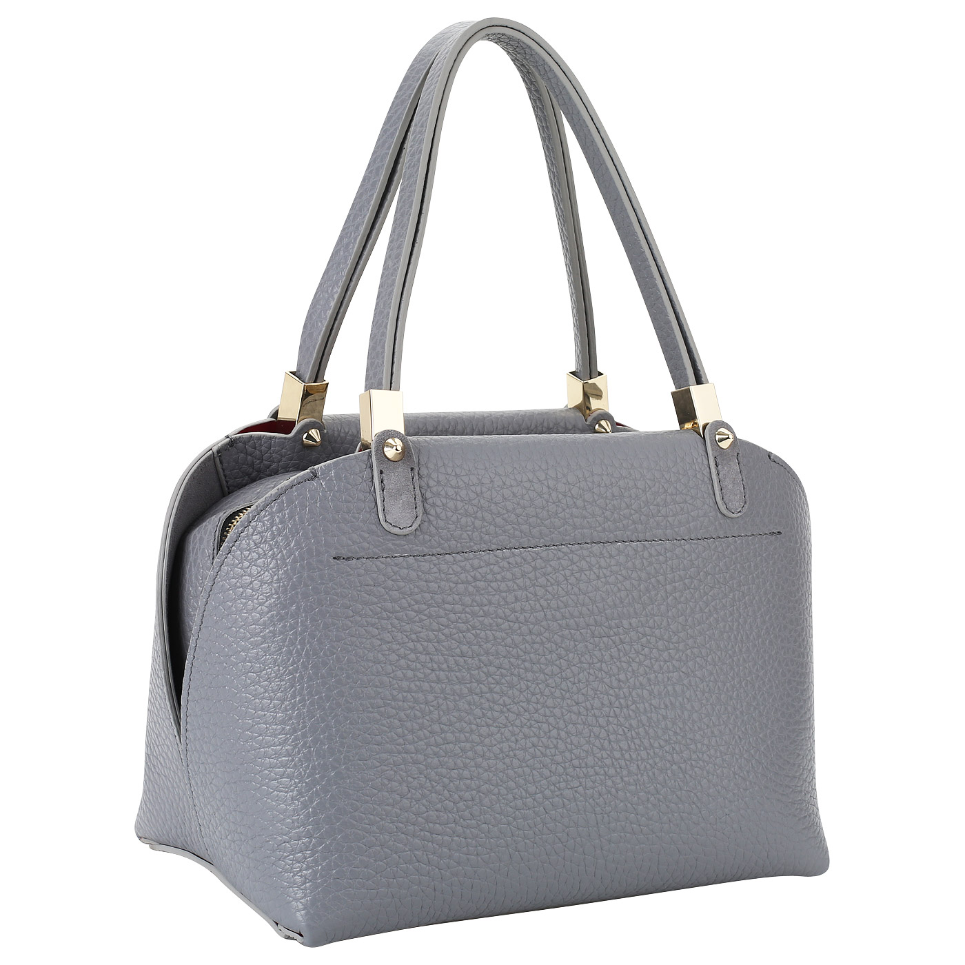 Сумка из серой кожи Carlo Salvatelli Cervino