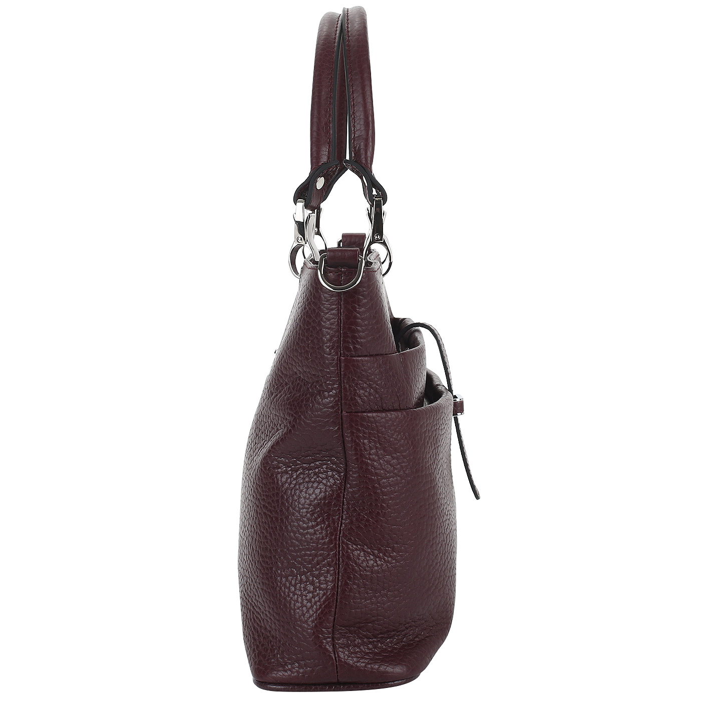 Бордовая кожаная сумка Chatte 