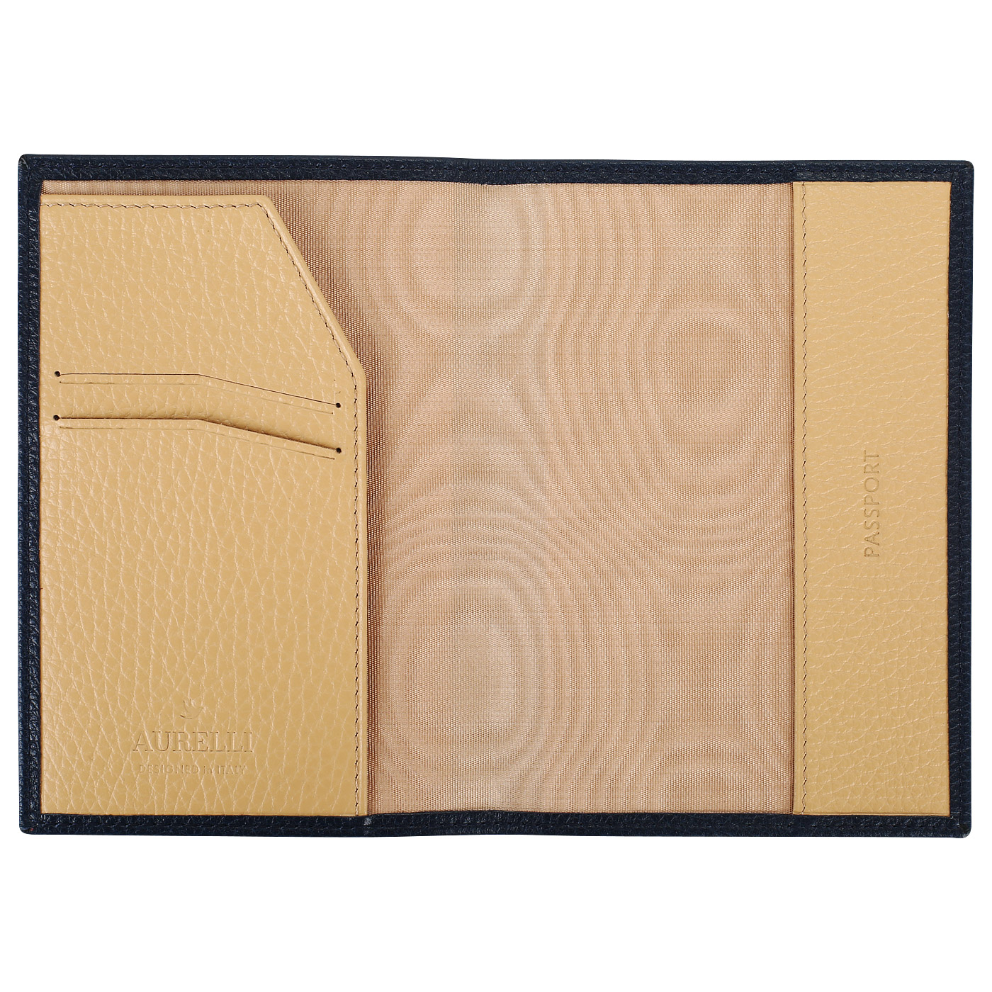 Обложка для паспорта из синей кожи Aurelli Felicie