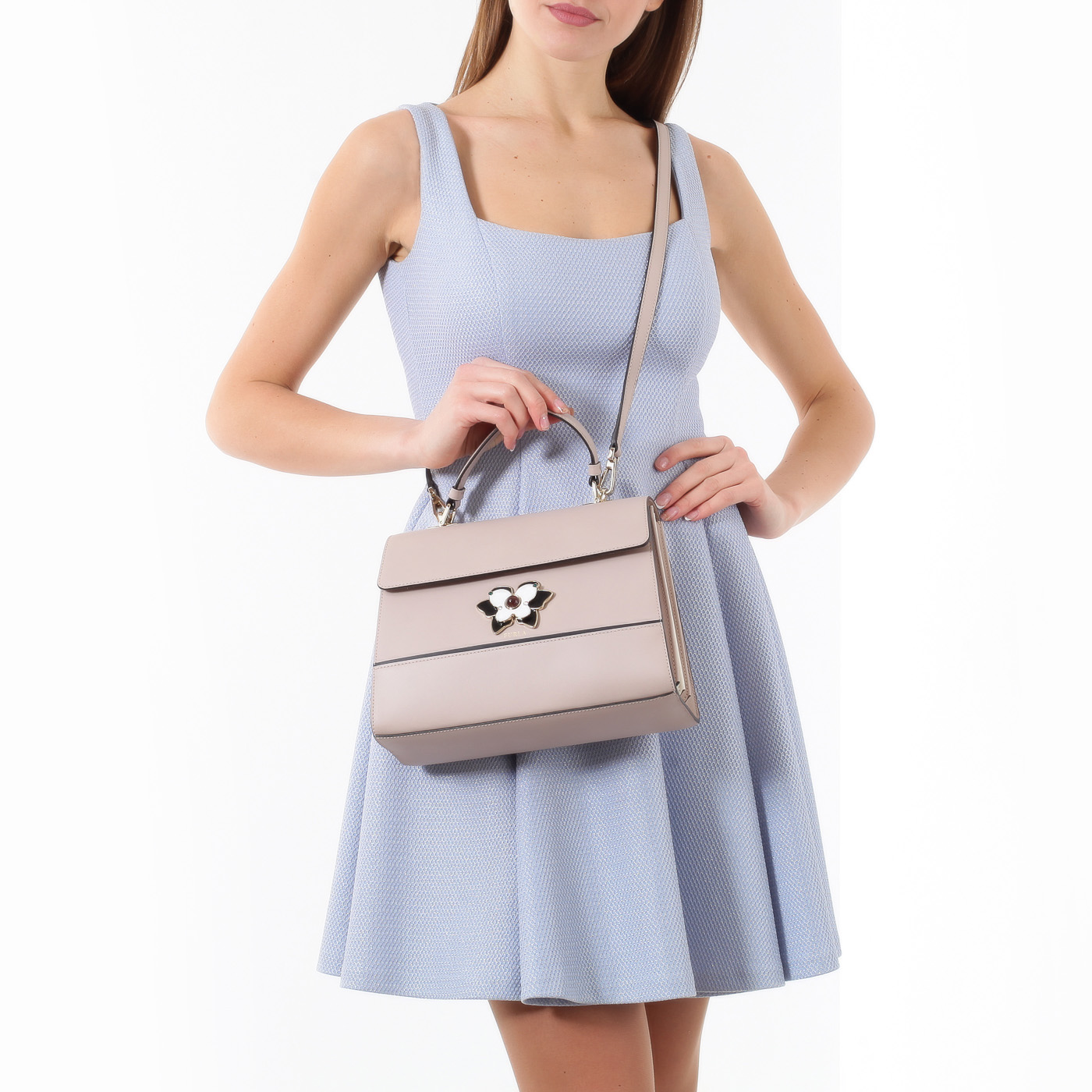 Кожаная сумка-сэтчел Furla Mughetto