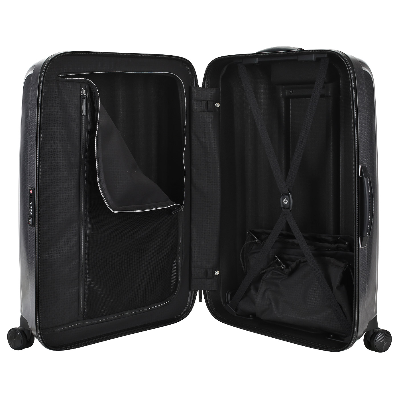 Чемодан большой L из материала Curv с кодовым замком Samsonite Lite-Cube Dlx