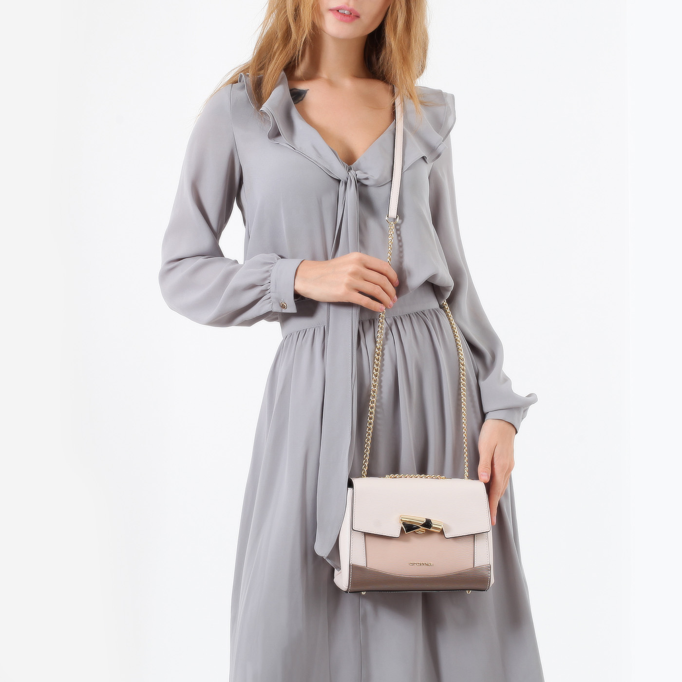 Сумочка из тисненой кожи Cromia Kesi