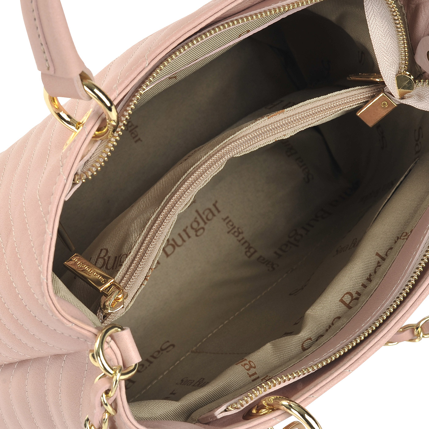 Женская стеганая сумочка из натуральной кожи Sara Burglar Giola