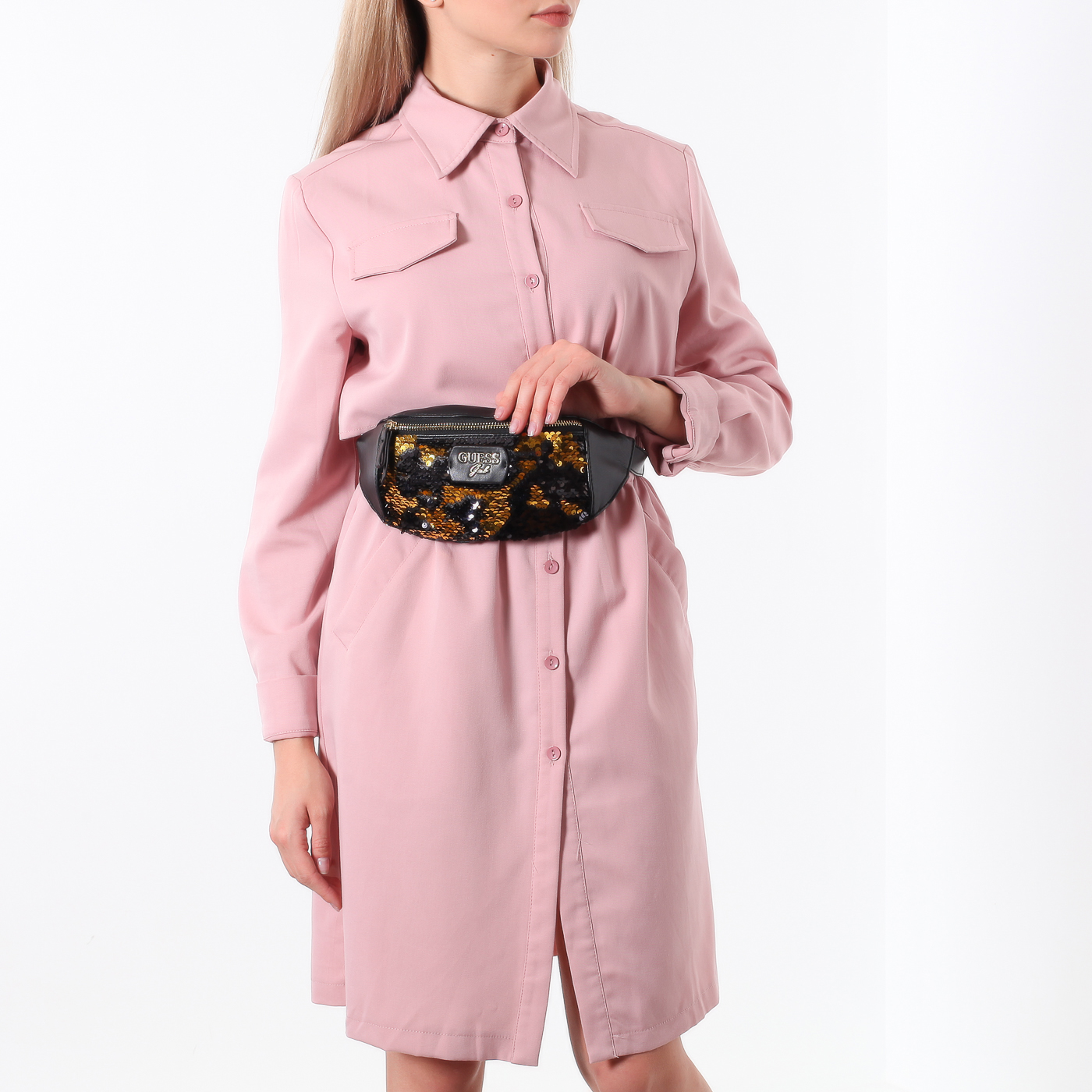 Поясная сумка с пайетками Guess Kids