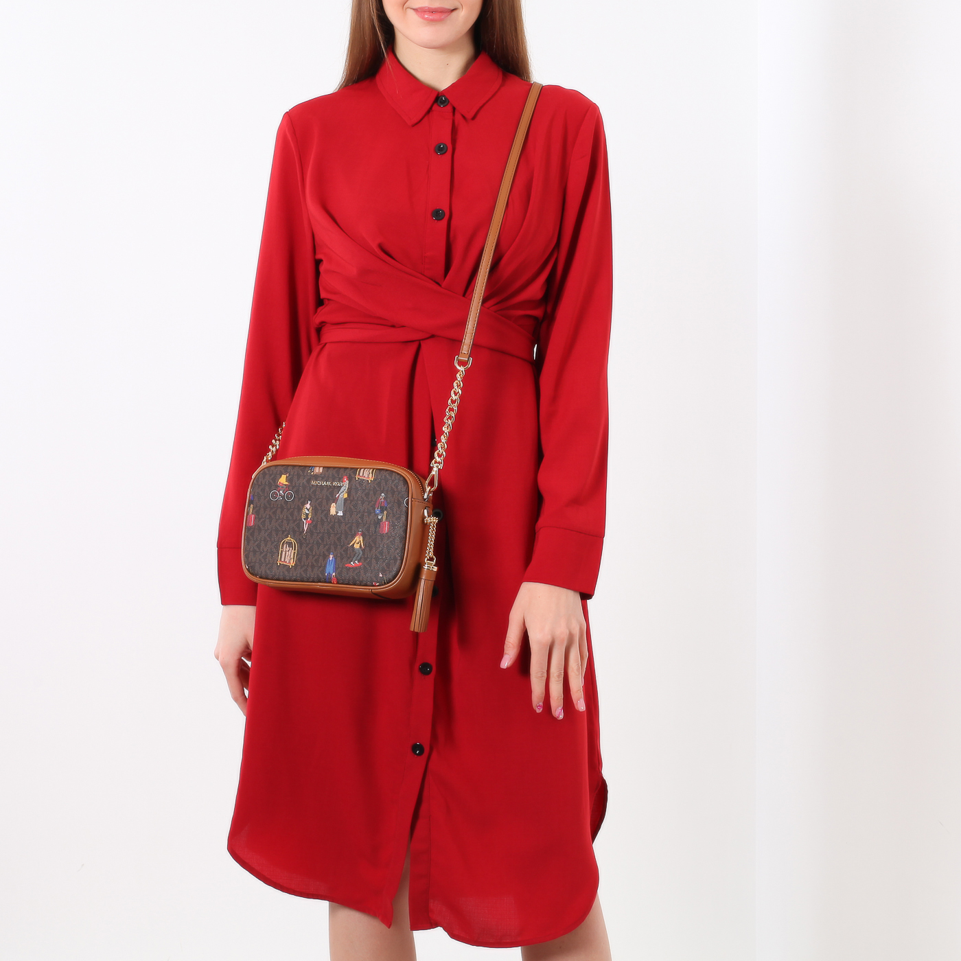 Сумка с логотипом бренда Michael Kors Jet set