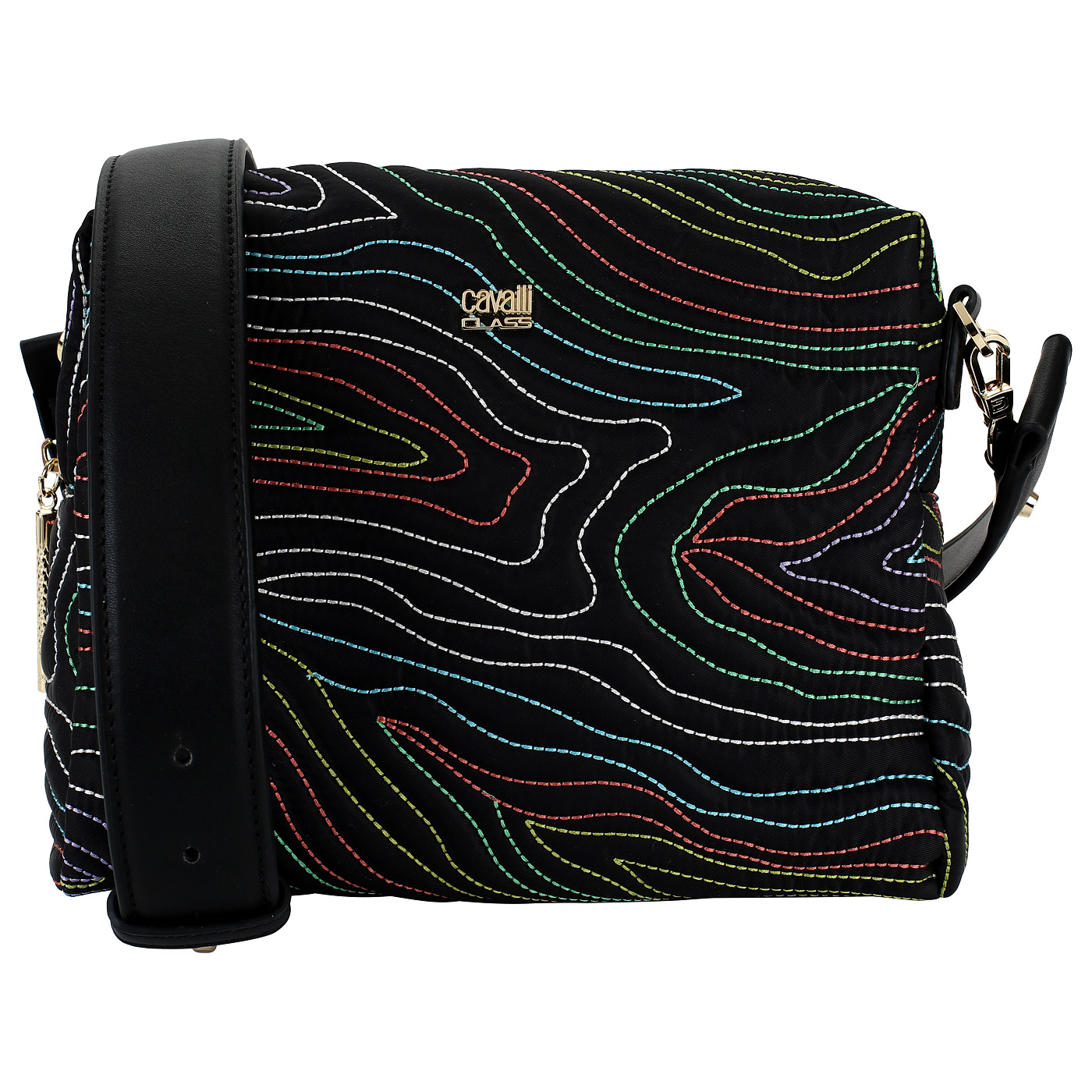 Cavalli Class Черная стеганая сумочка