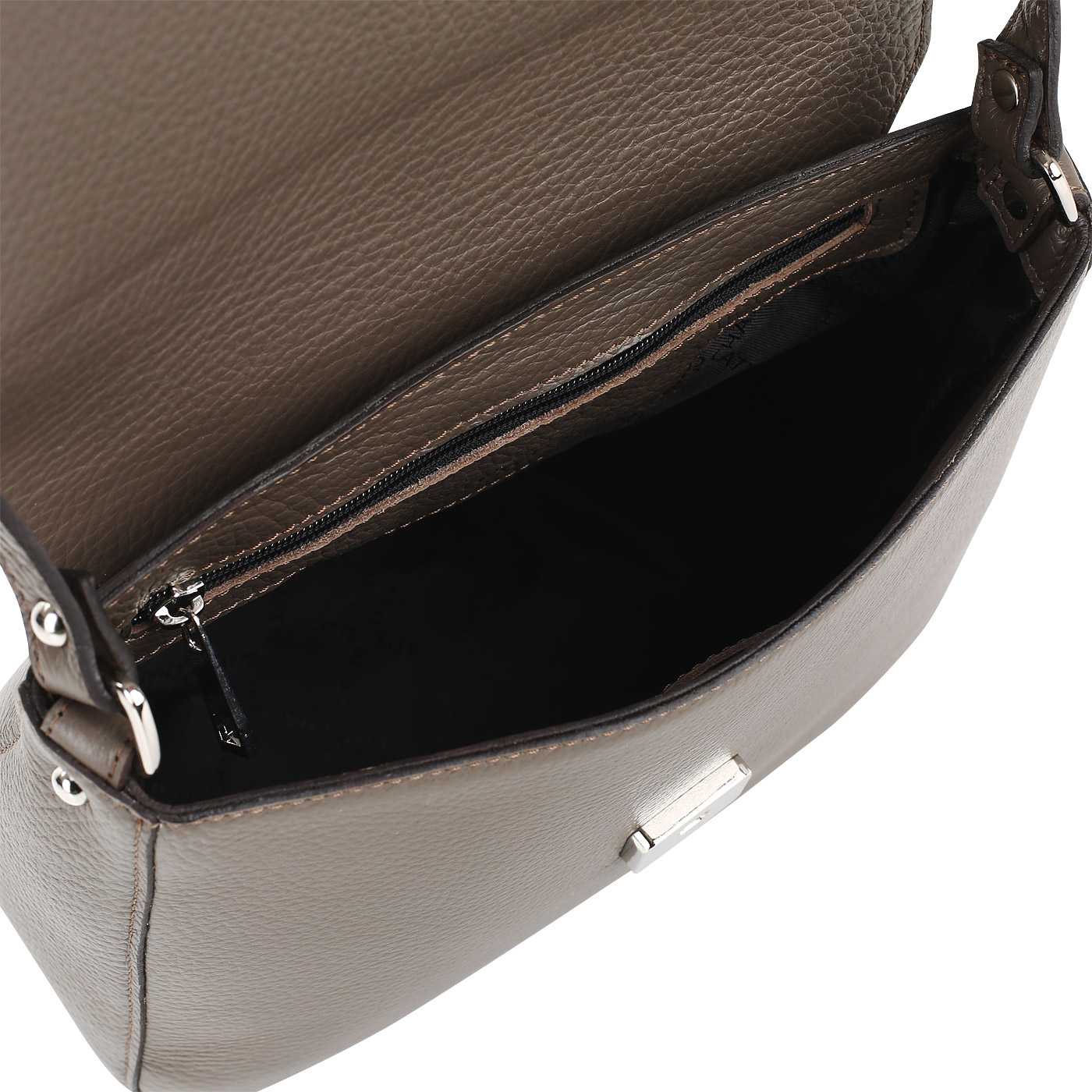 Кожаная сумка цвета олива Chatte 