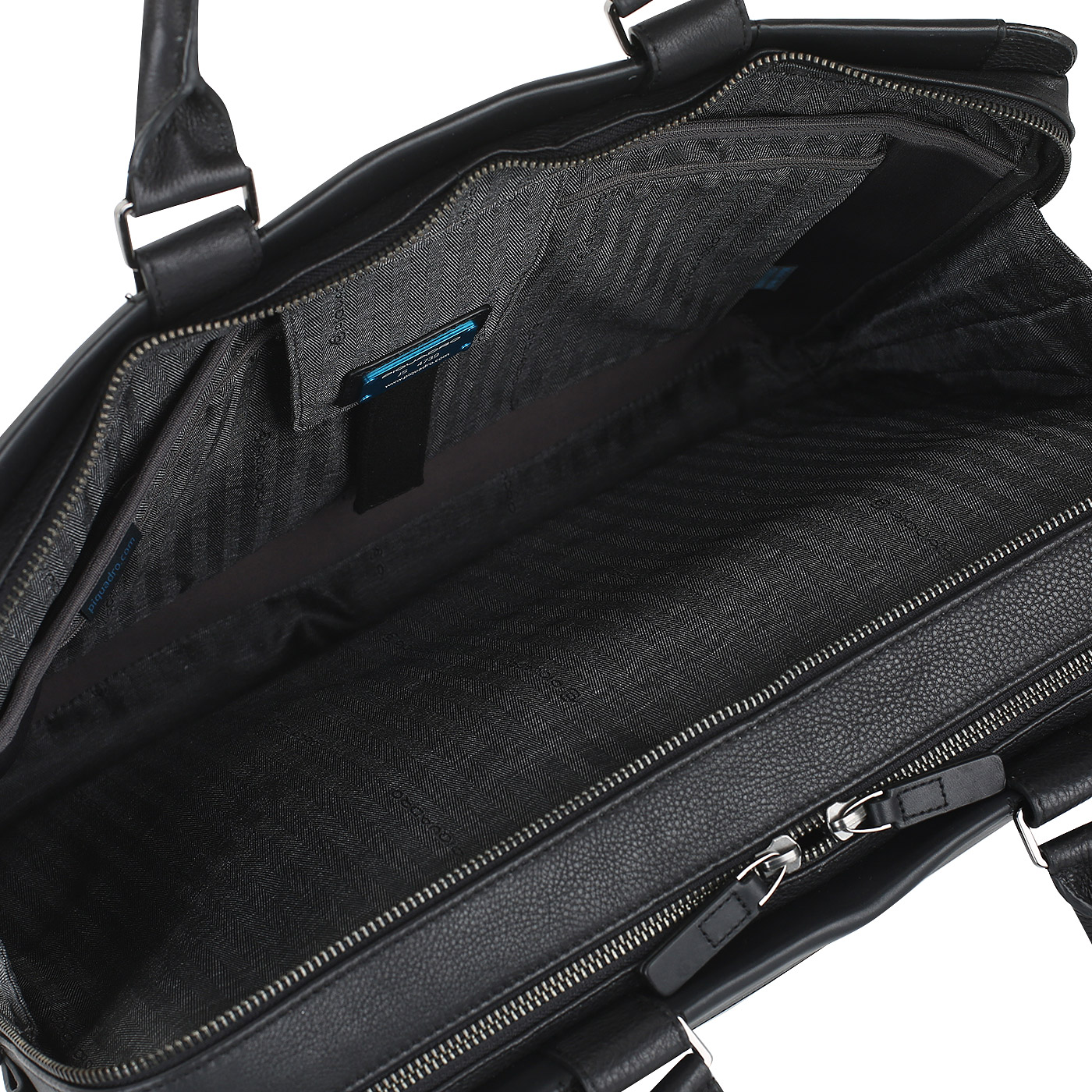 Деловая сумка из черной кожи Piquadro Vostok