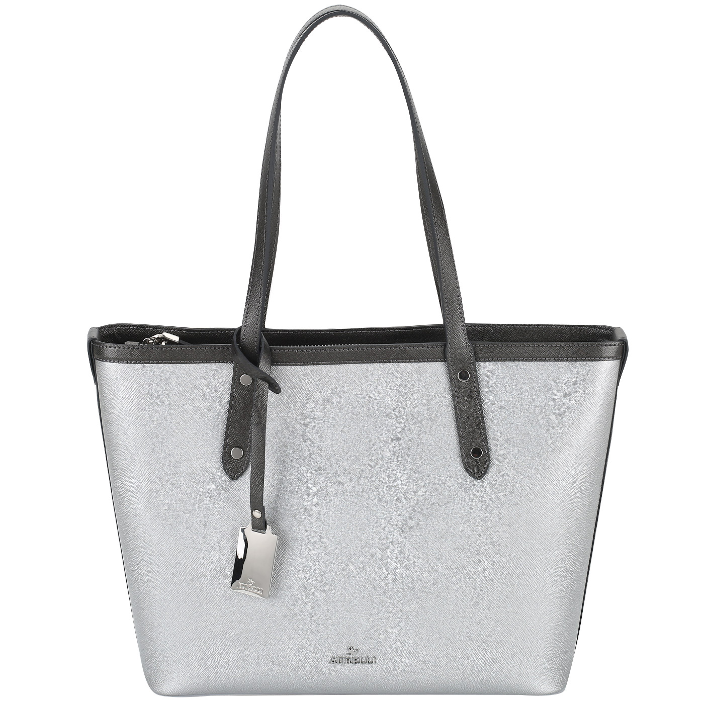 Aurelli Сафьяновая сумка-тоут с длинными ручками