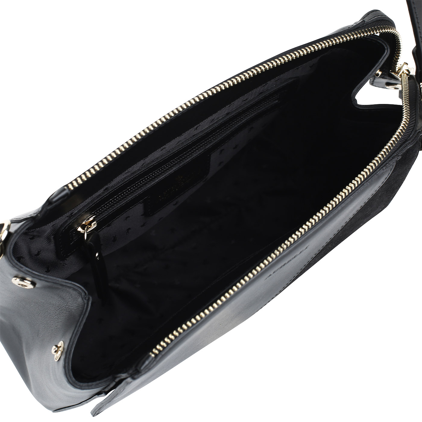 Черная сумочка на молнии Aurelli Shine