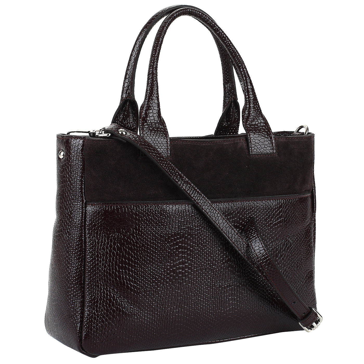 Сумка из бордовой кожи Chatte 