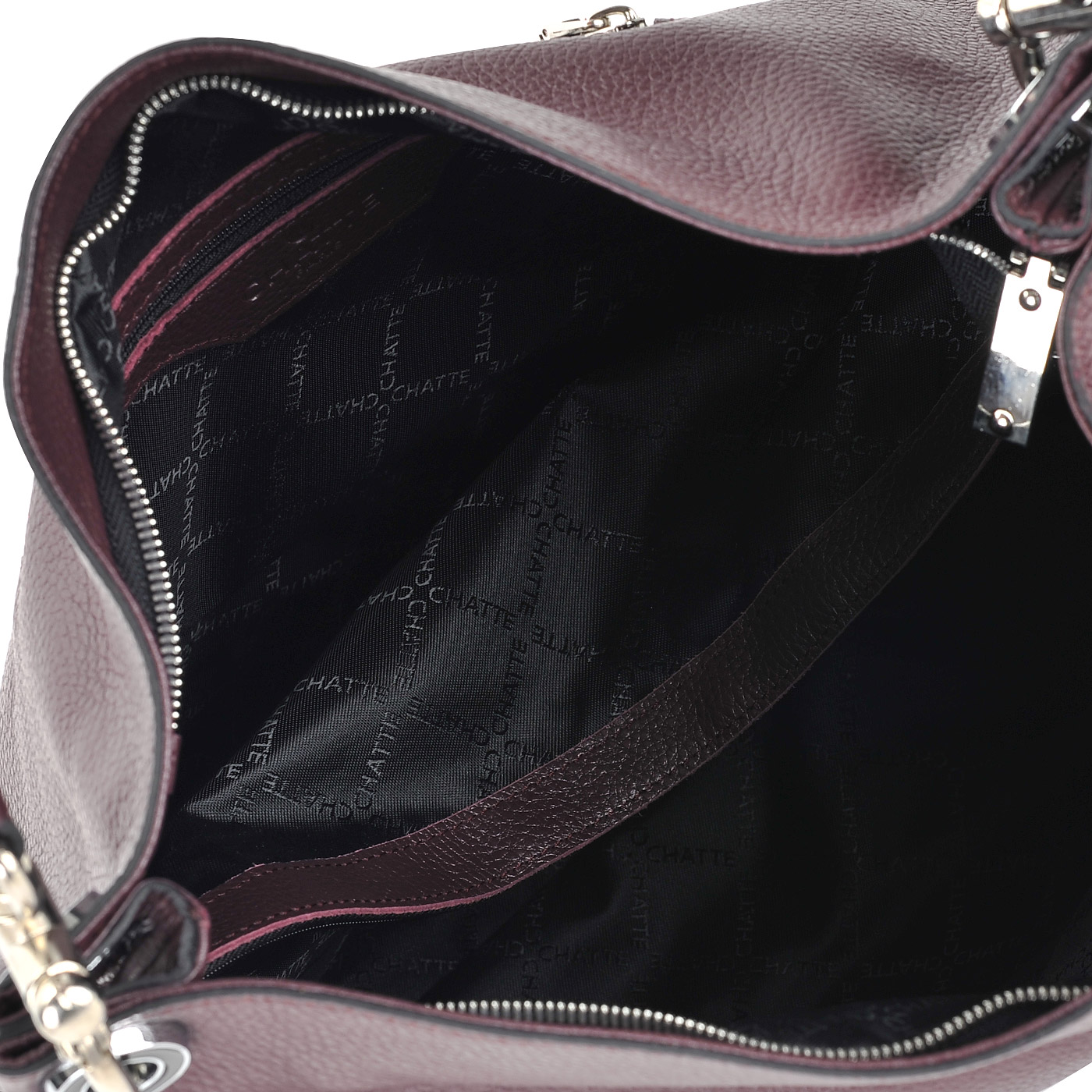 Вместительная женская сумка из мягкой зернистой кожи Chatte 