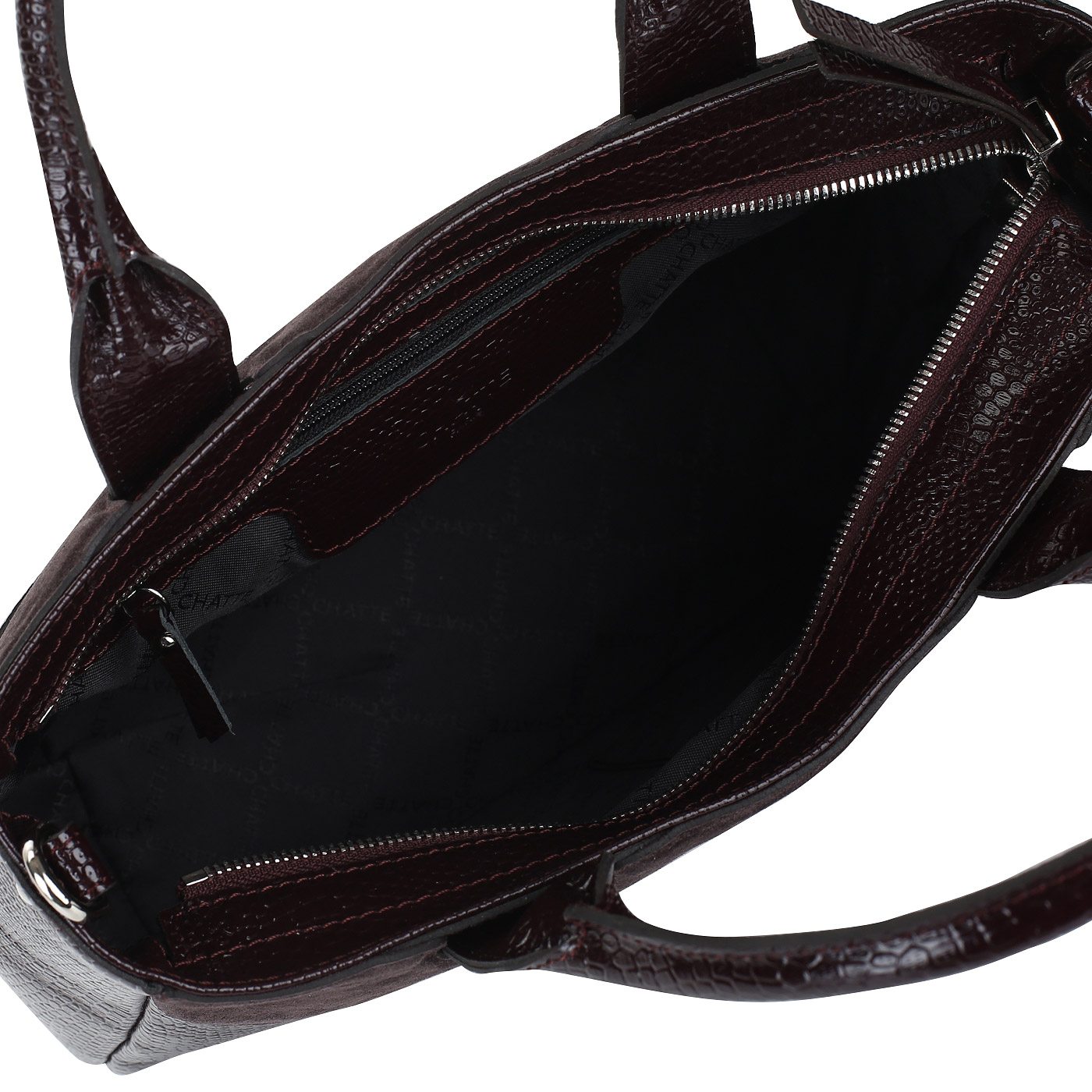 Сумка из бордовой кожи Chatte 