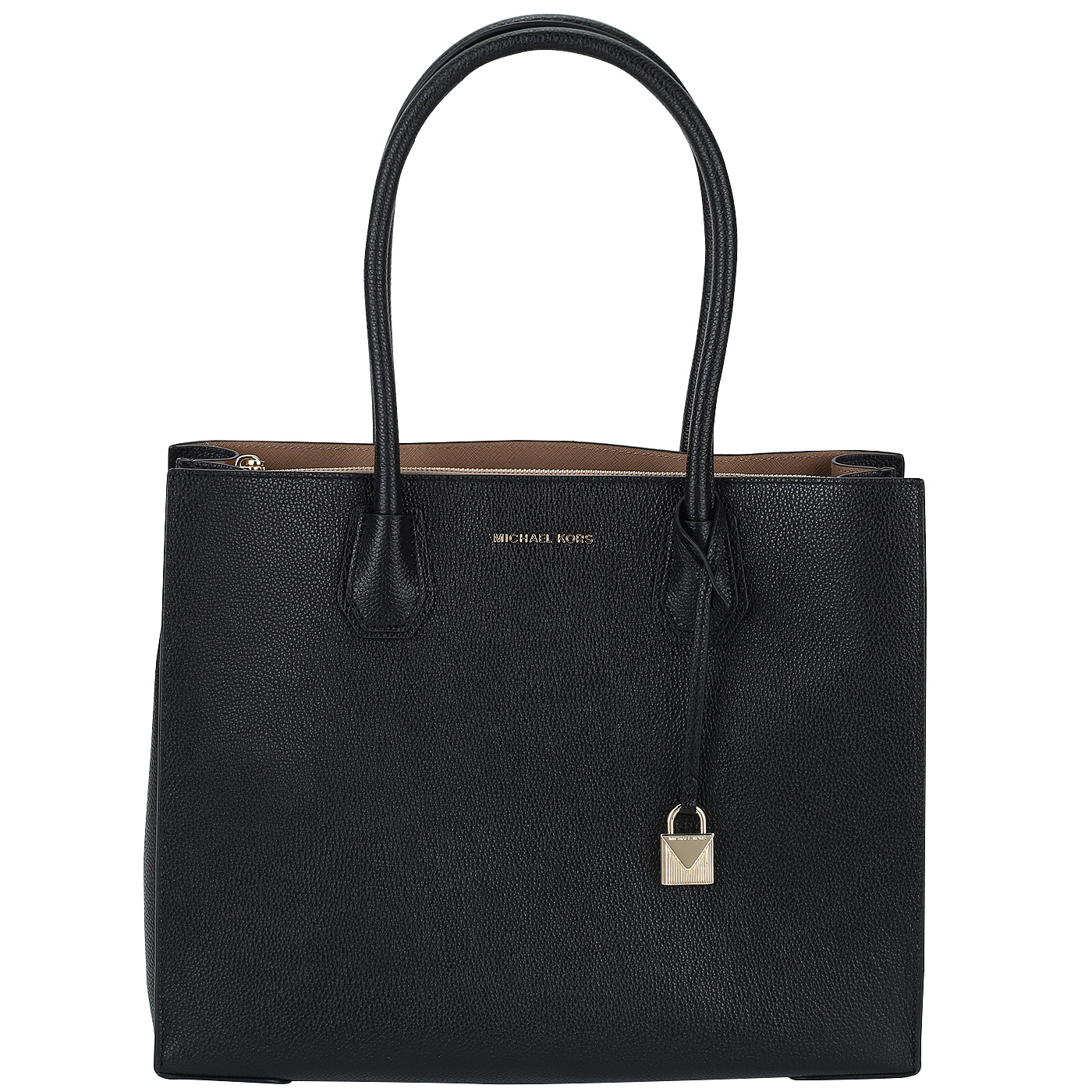 Michael Kors Вместительная кожаная сумка-тоут с длинными ручками