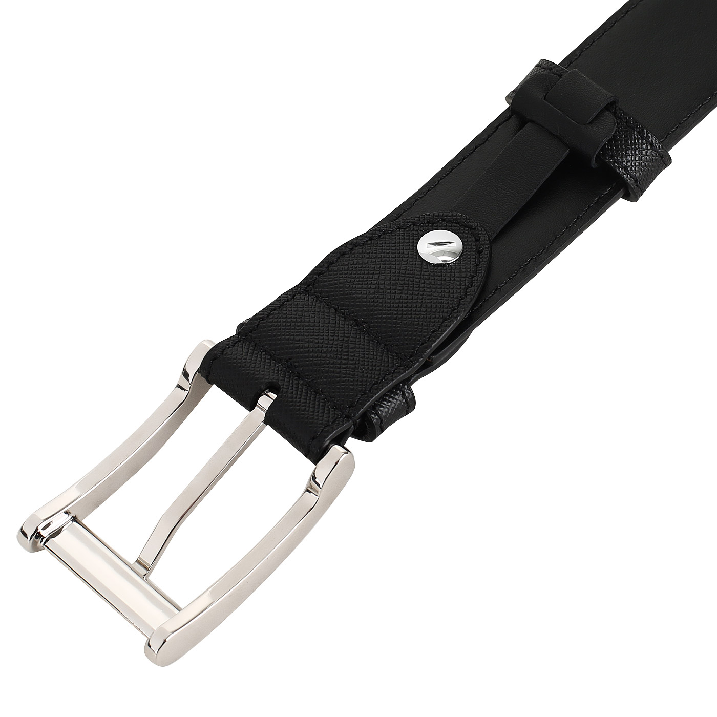 Ремень из черного сафьяна Neri Karra 