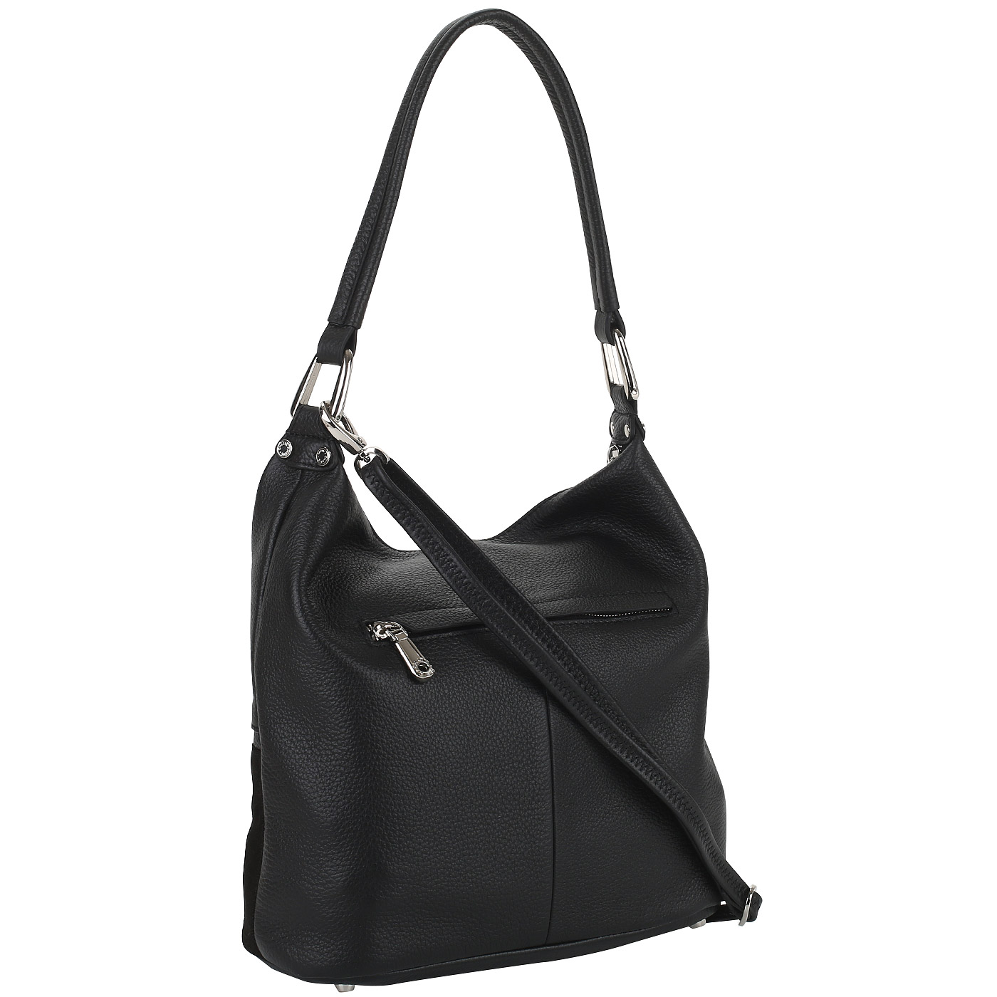 Сумка-хобо из комбинированной кожи Chatte Lille