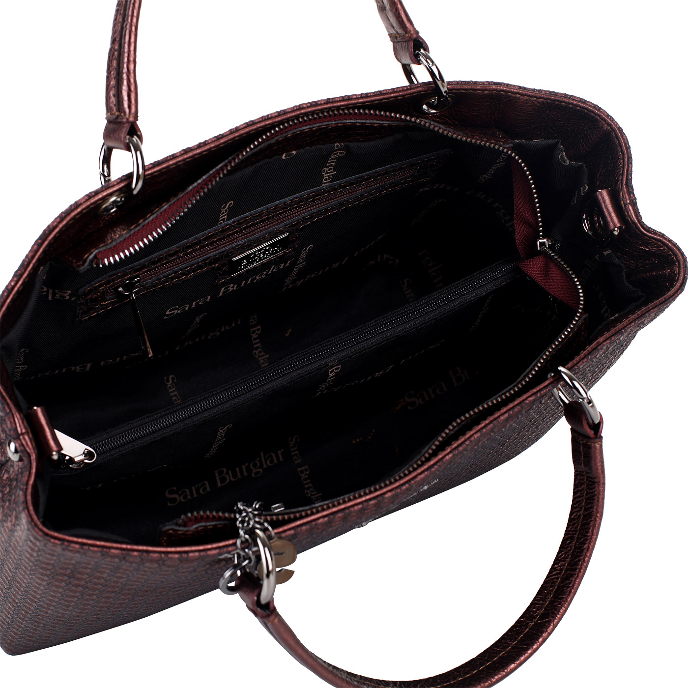 Кожаная сумка на молнии Sara Burglar Cherie Cometa