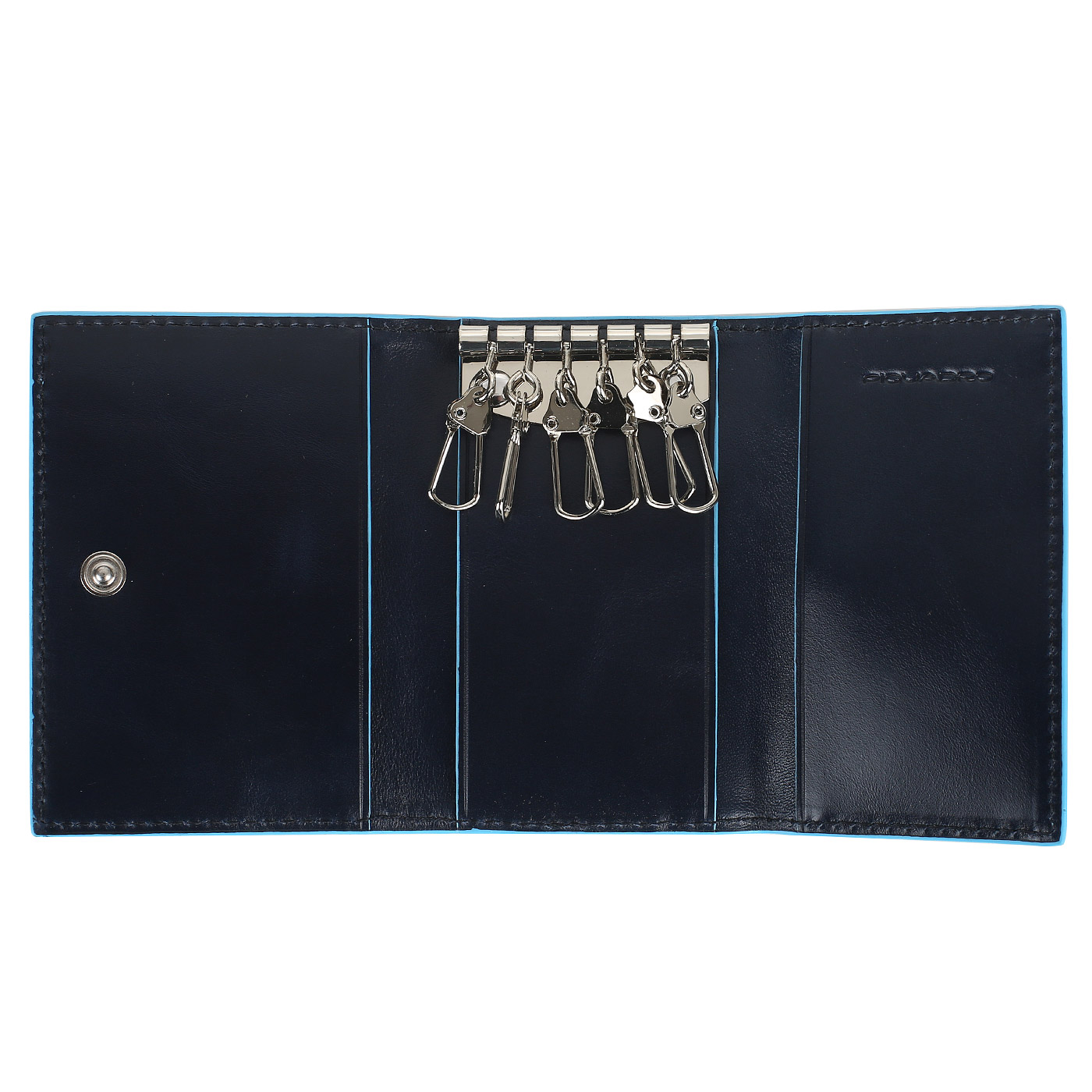 Ключница на кнопке Piquadro Blue square