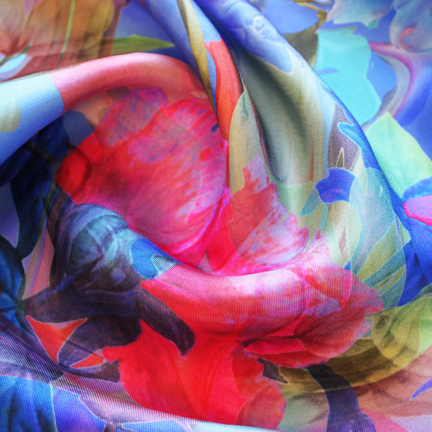 Синий платок с принтом Radical Chic Glitch