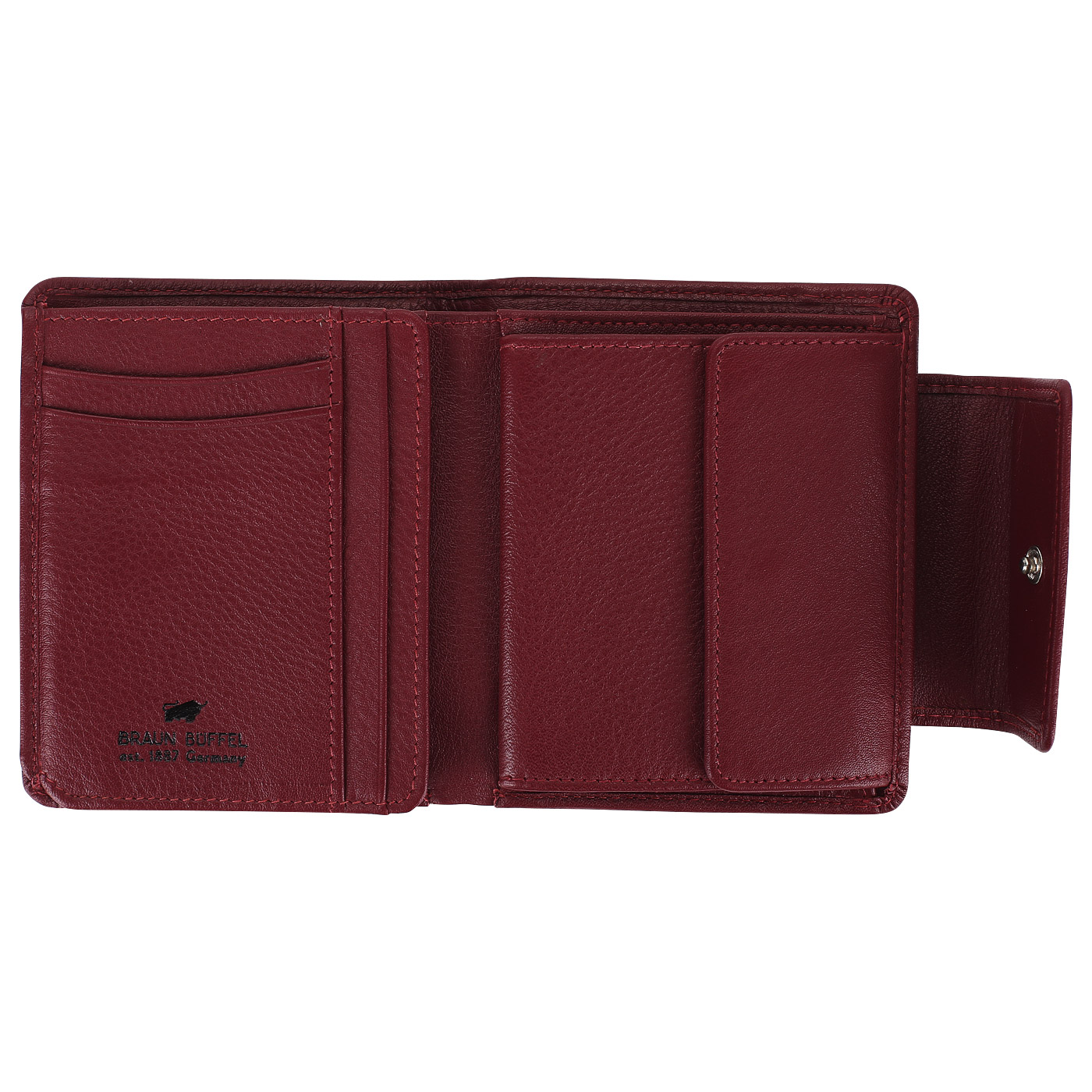 Бордовый кожаный кошелек Braun Buffel Miami