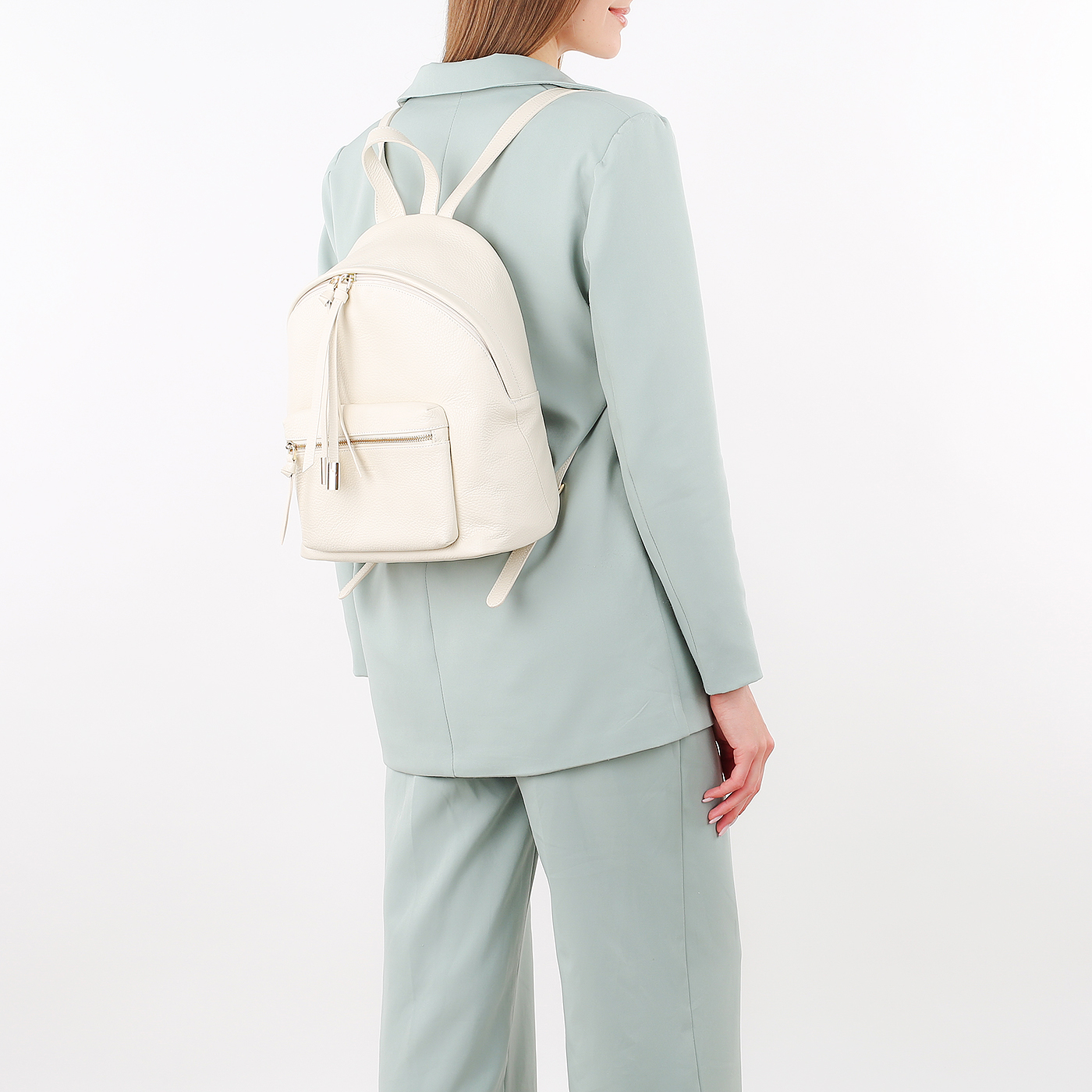 Кожаный рюкзак на молнии Aurelli Soft