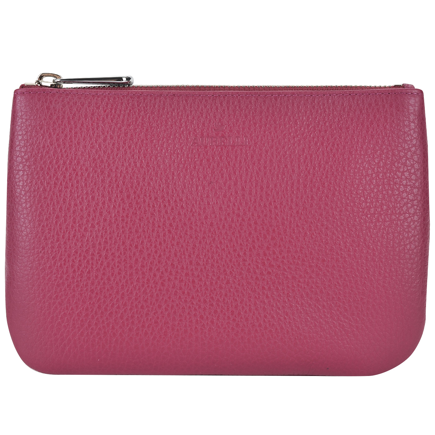 Aurelli Бордовая кожаная женская косметичка