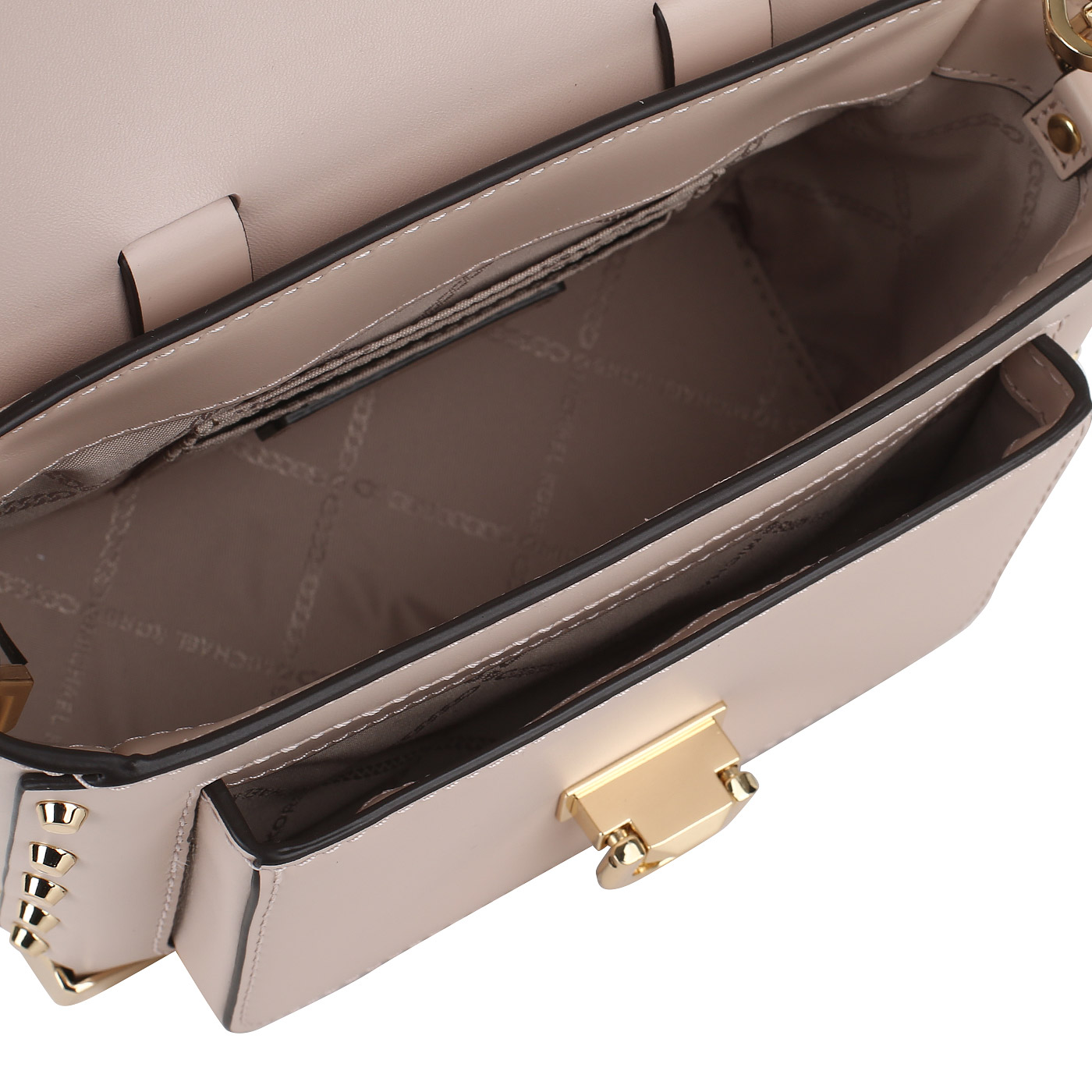 Кожаная сумка с клепками Michael Kors Manhattan