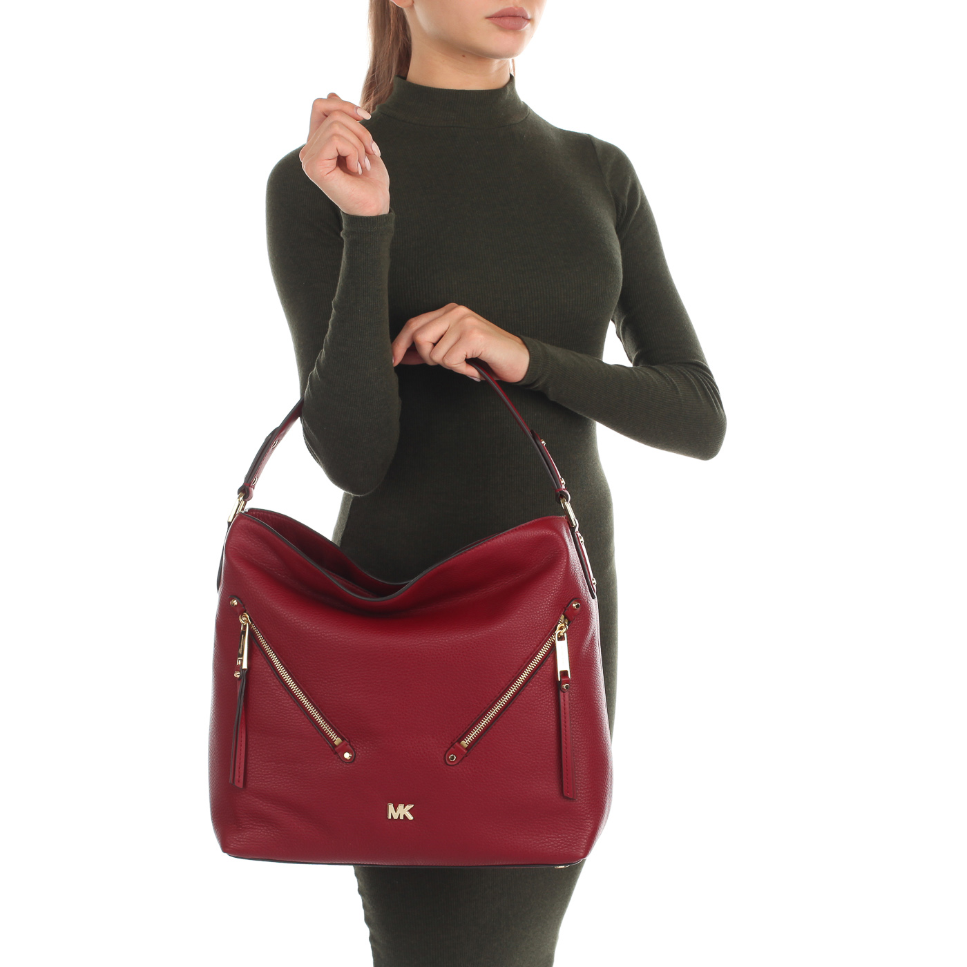 Мягкая кожаная сумка Michael Kors Evie