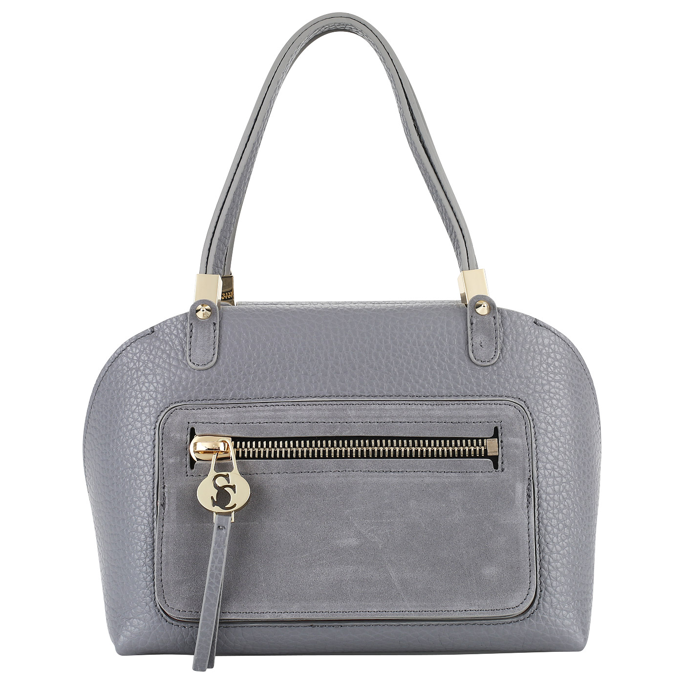 Carlo Salvatelli Сумка из серой кожи